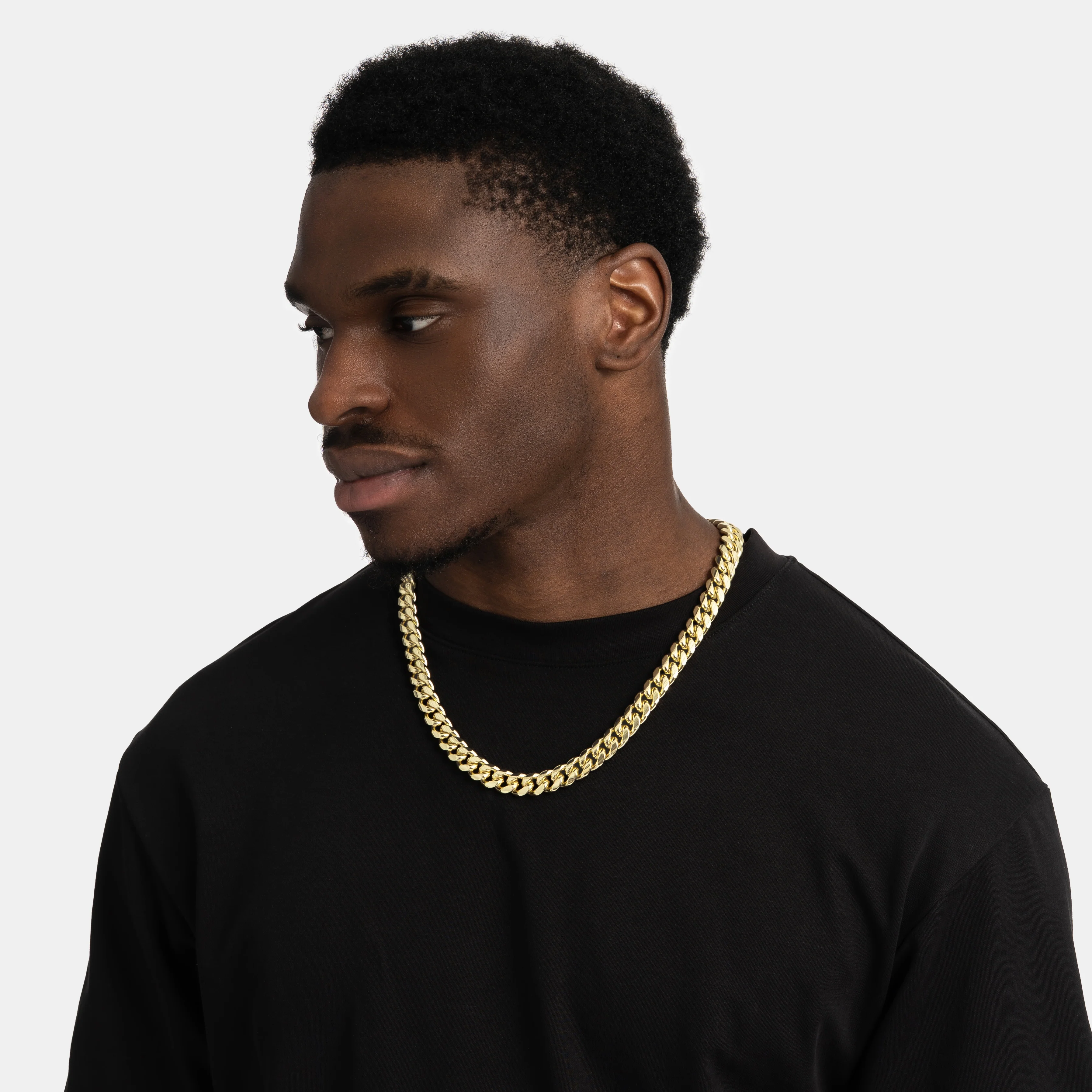12mm Cuban Link Chain Gold - Image 5