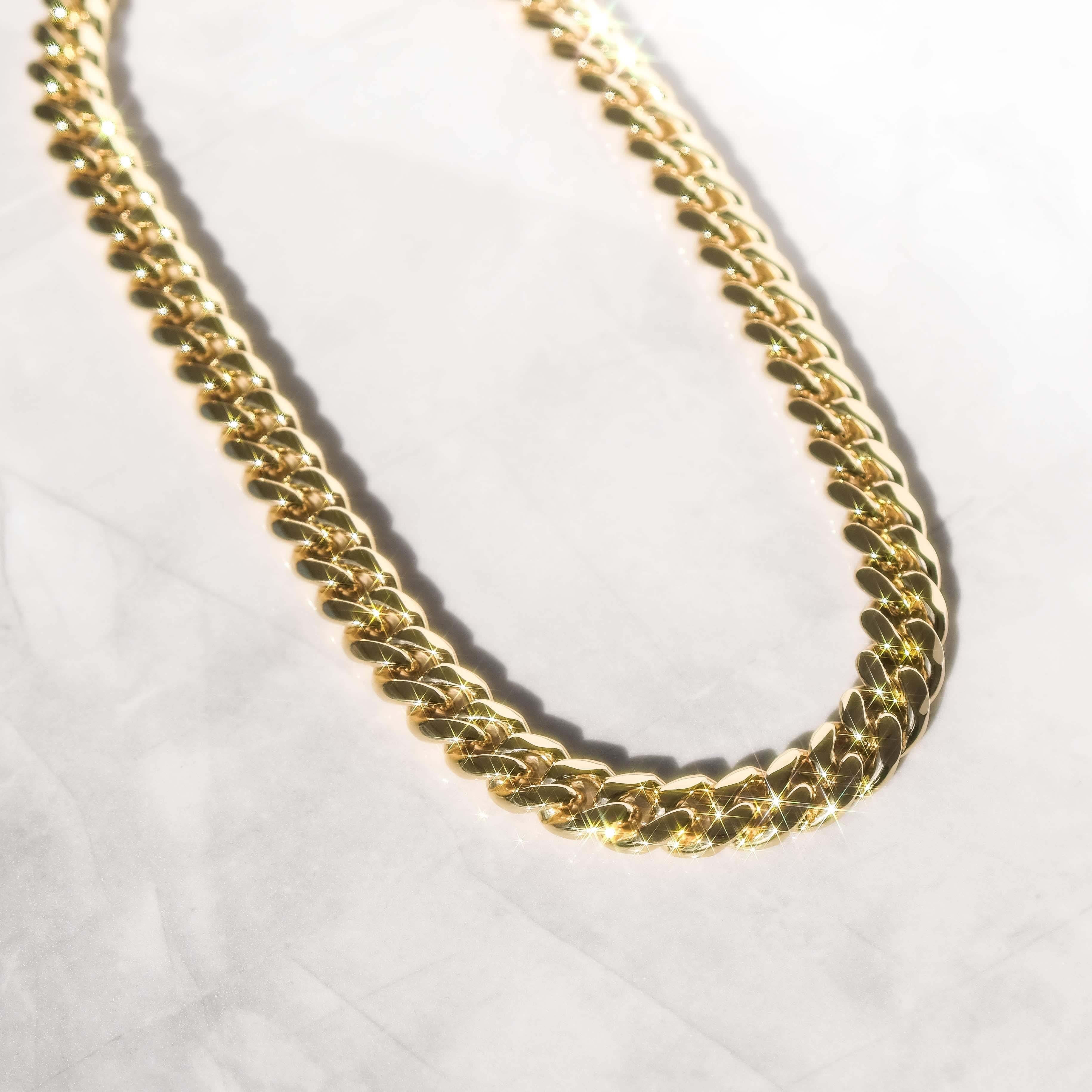 12mm Cuban Link Chain Gold - Image 6