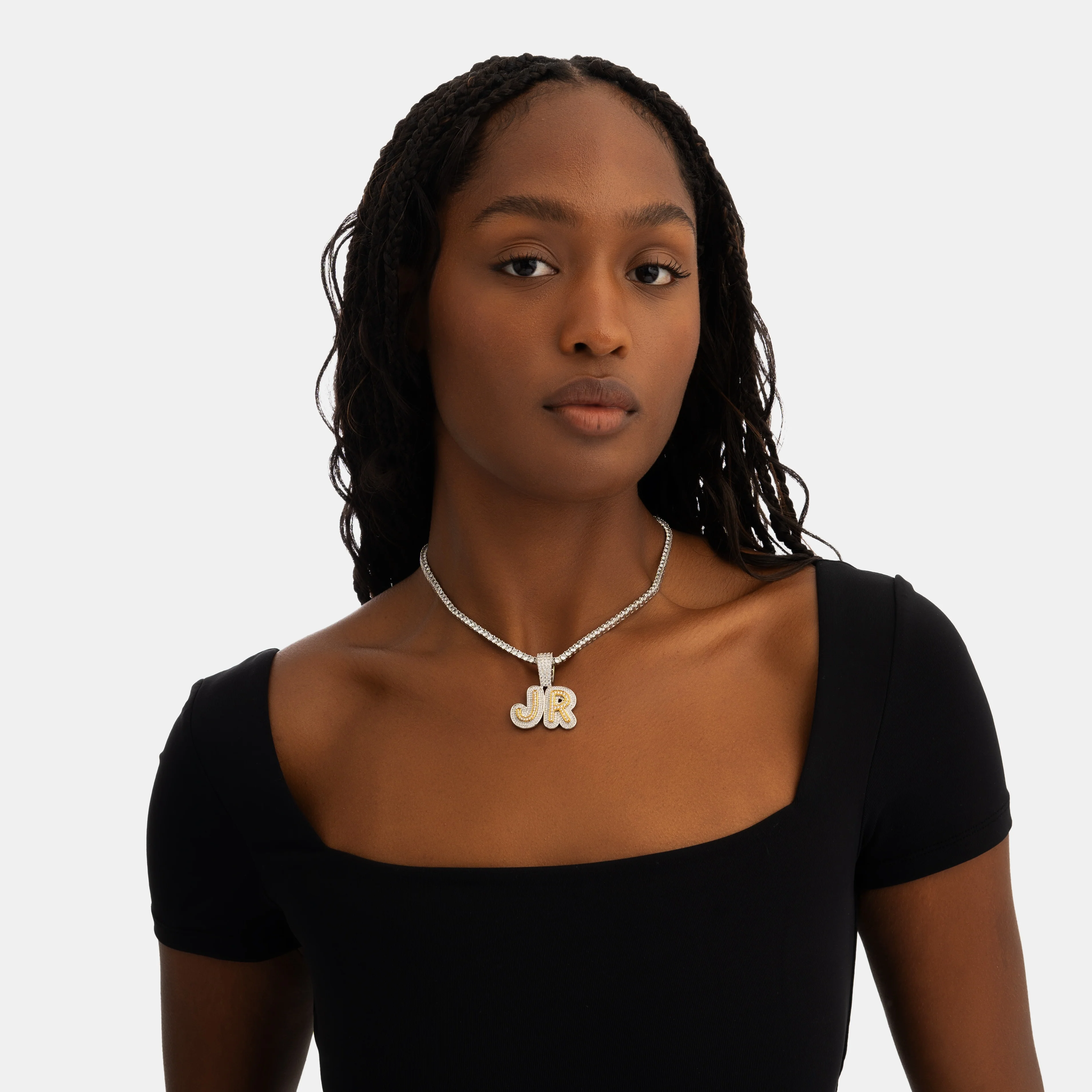 2 Tone Layered Letter Custom Pendant - Image 2