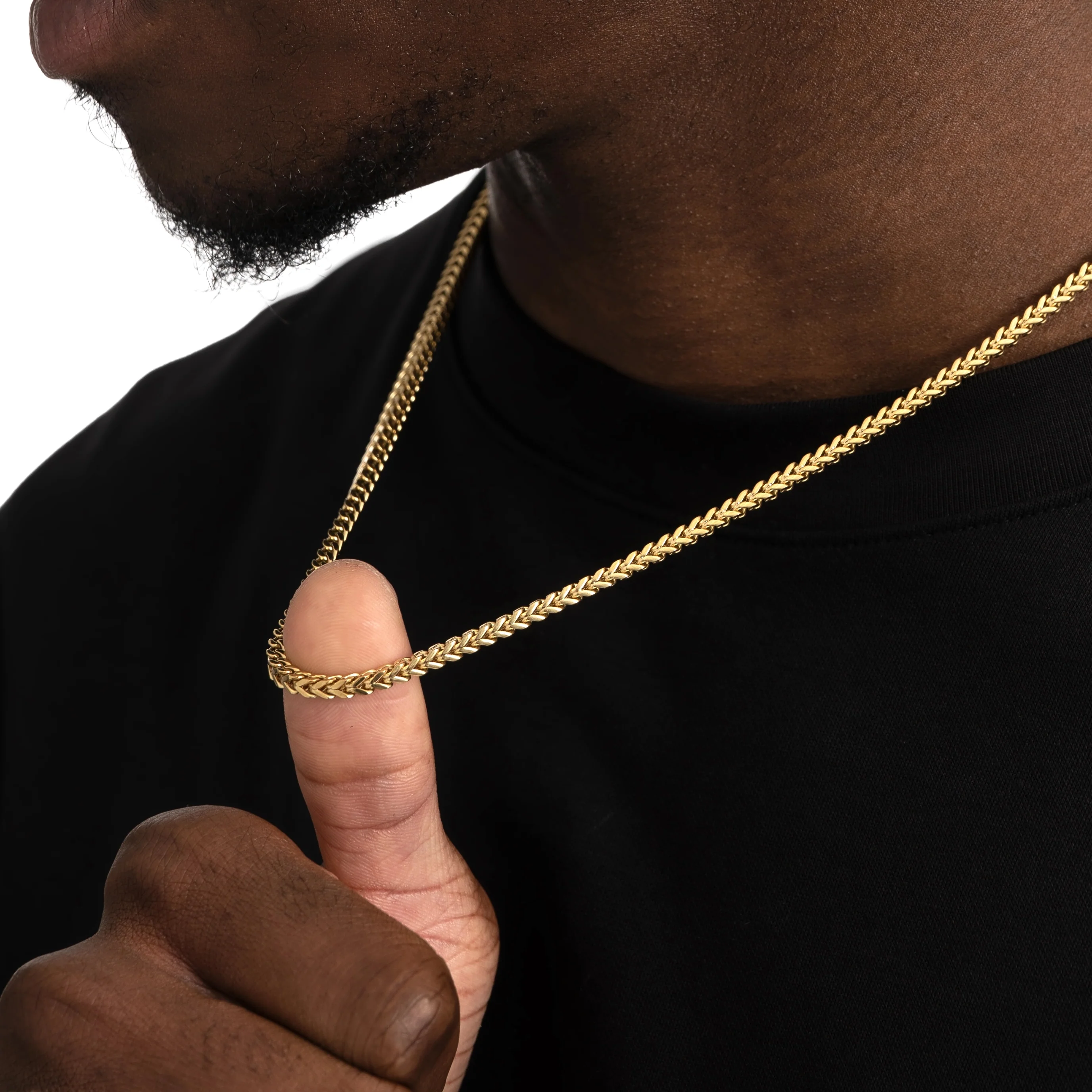 3mm Franco Chain Gold - Image 5