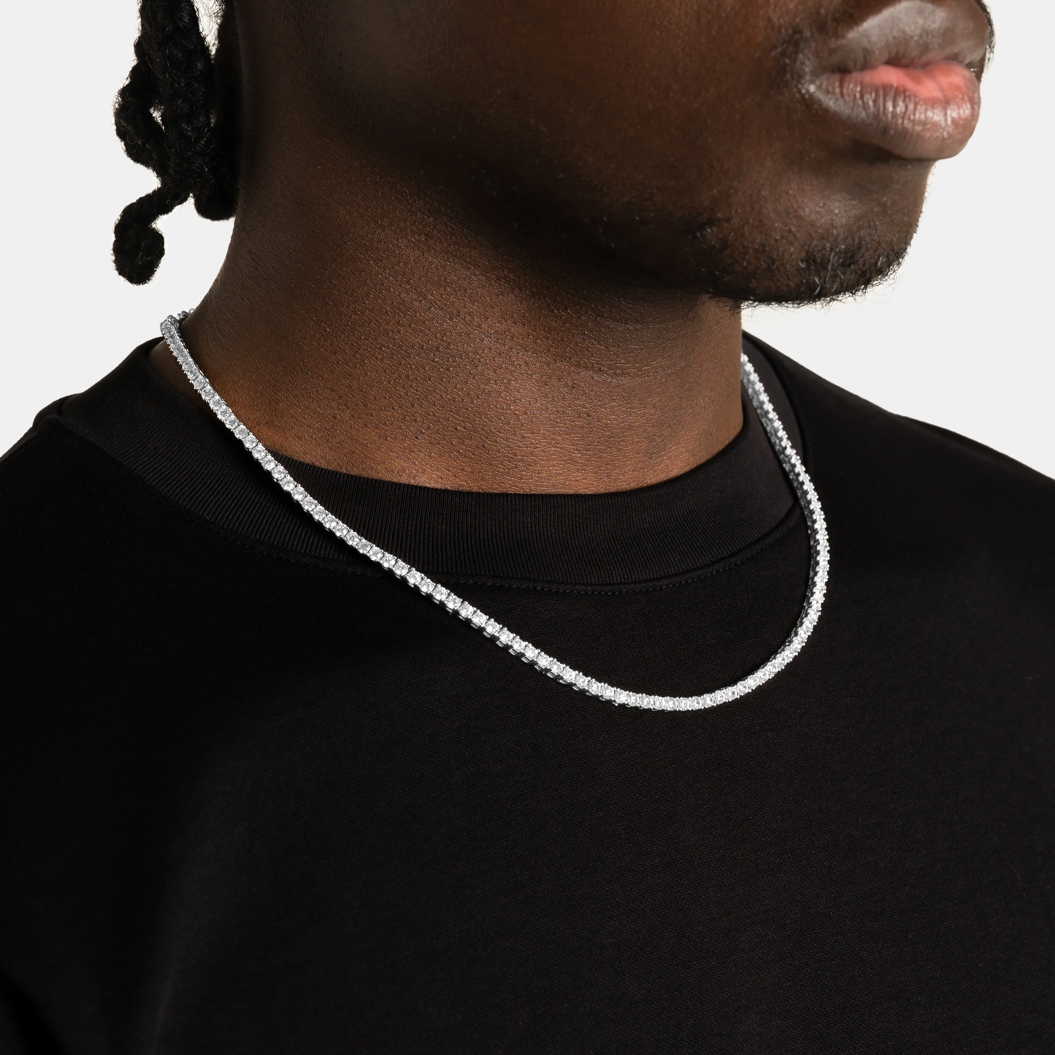 3mm Moissanite Tennis Chain S925 - Image 3