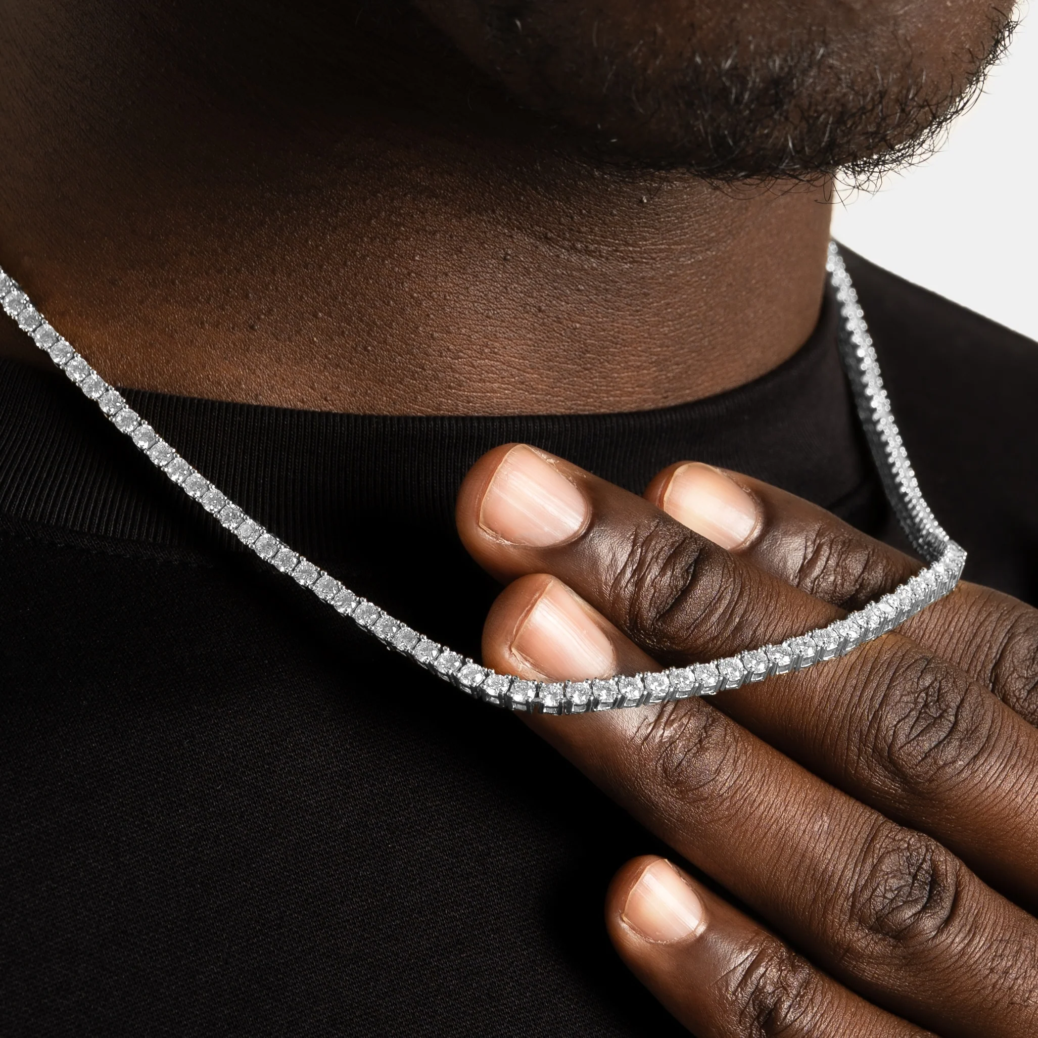 3mm Moissanite Tennis Chain S925 - Image 4