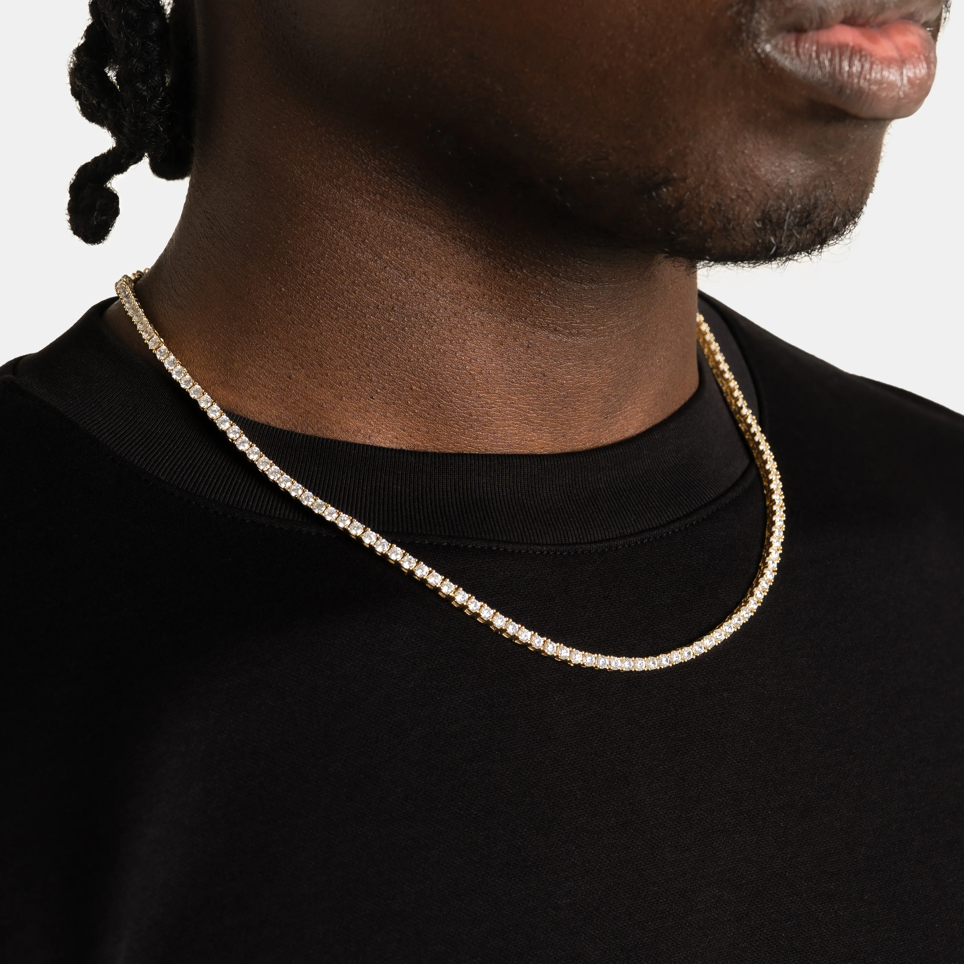 3mm Moissanite Tennis Chain Gold Vermeil - Image 3