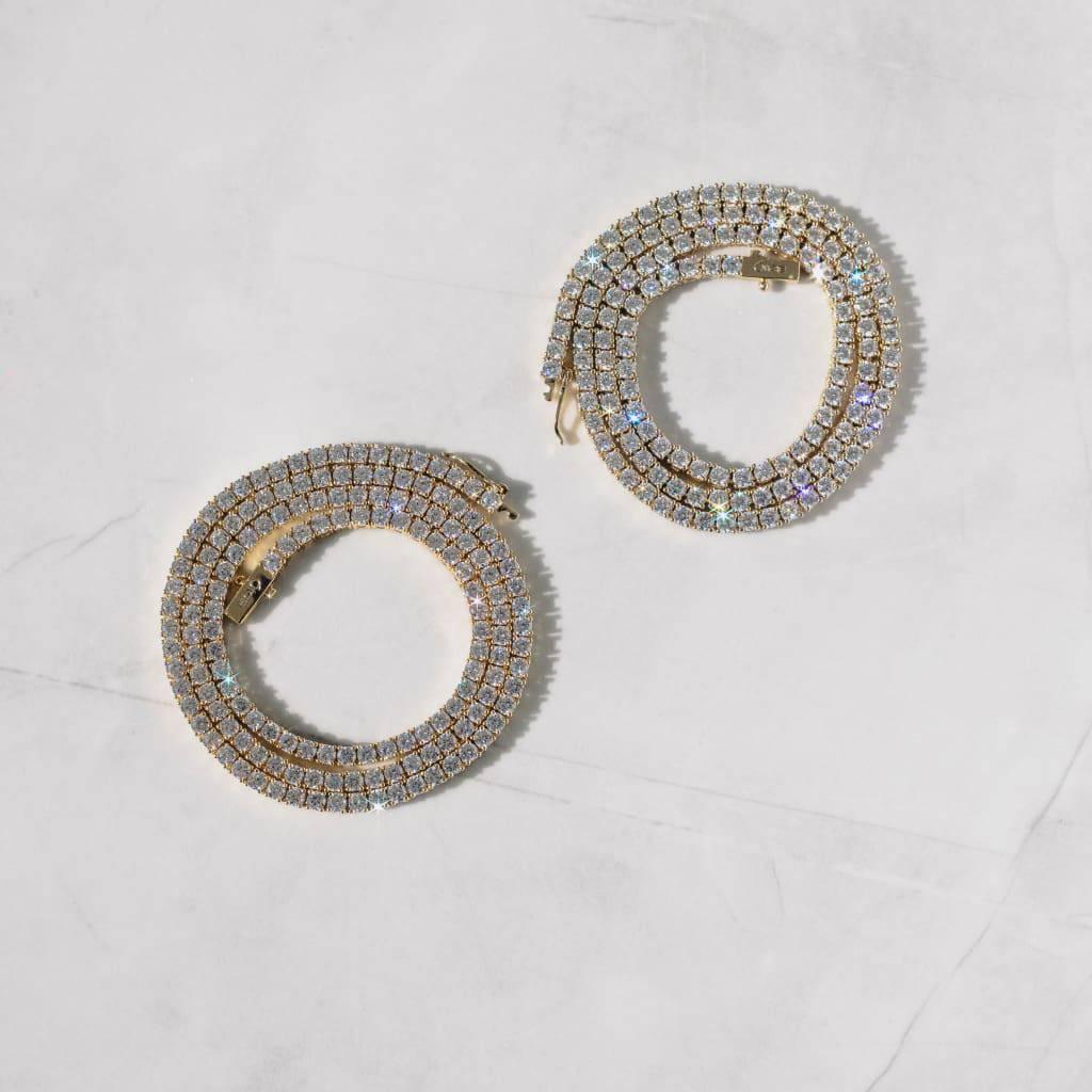 3mm Moissanite Tennis Chain Gold Vermeil - Image 6