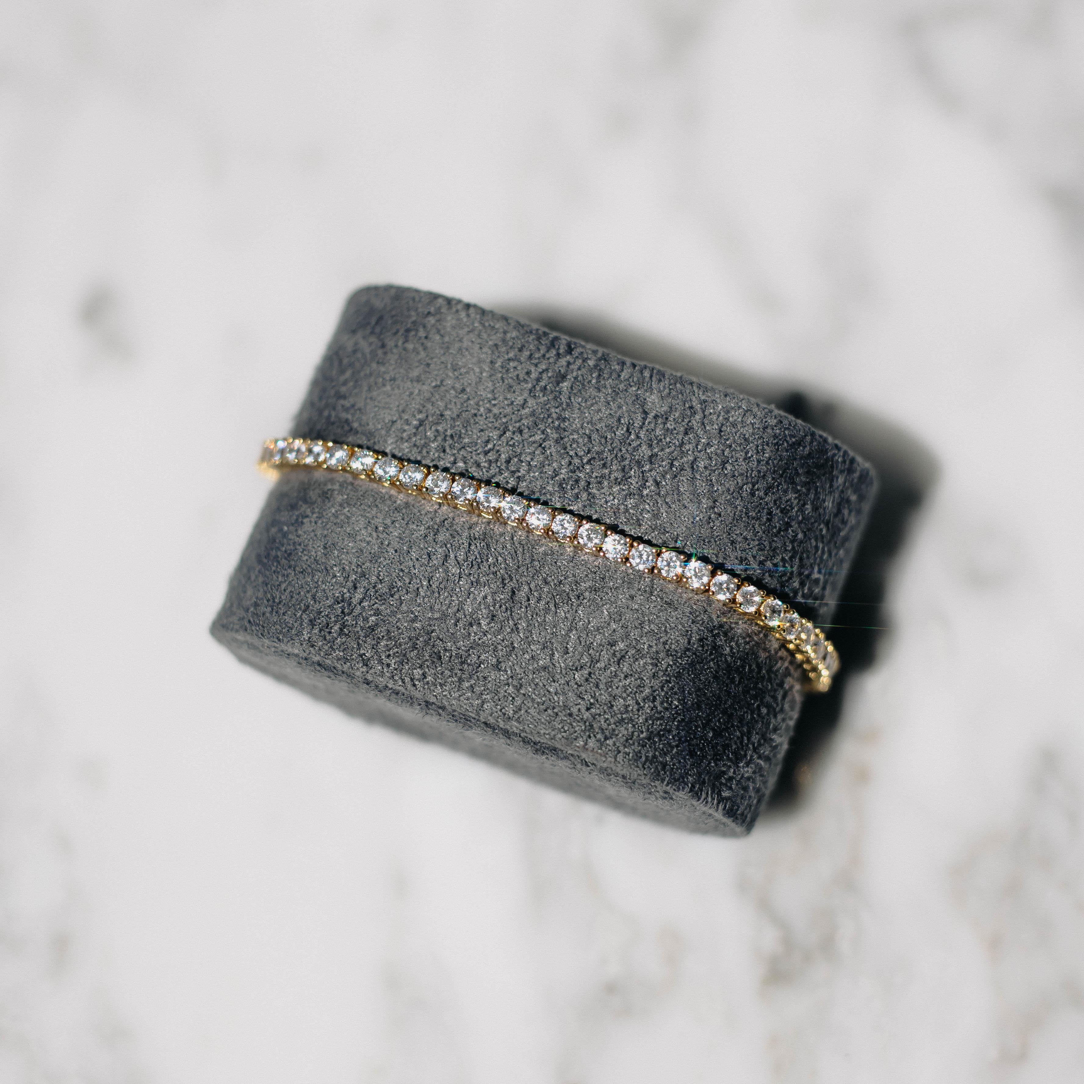 3mm Tennis Bracelet Gold - Image 3