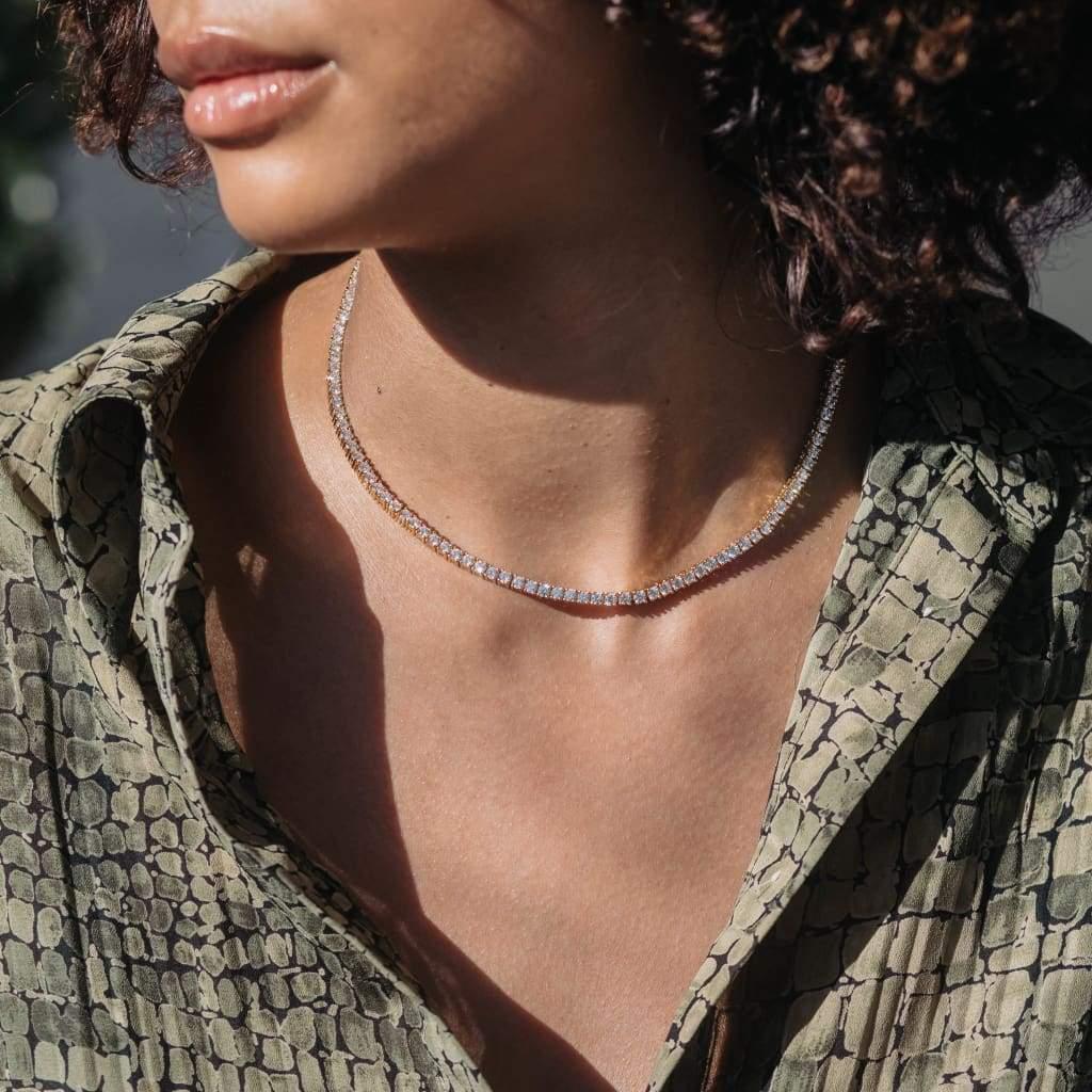 3mm Tennis Chain Gold - Image 5