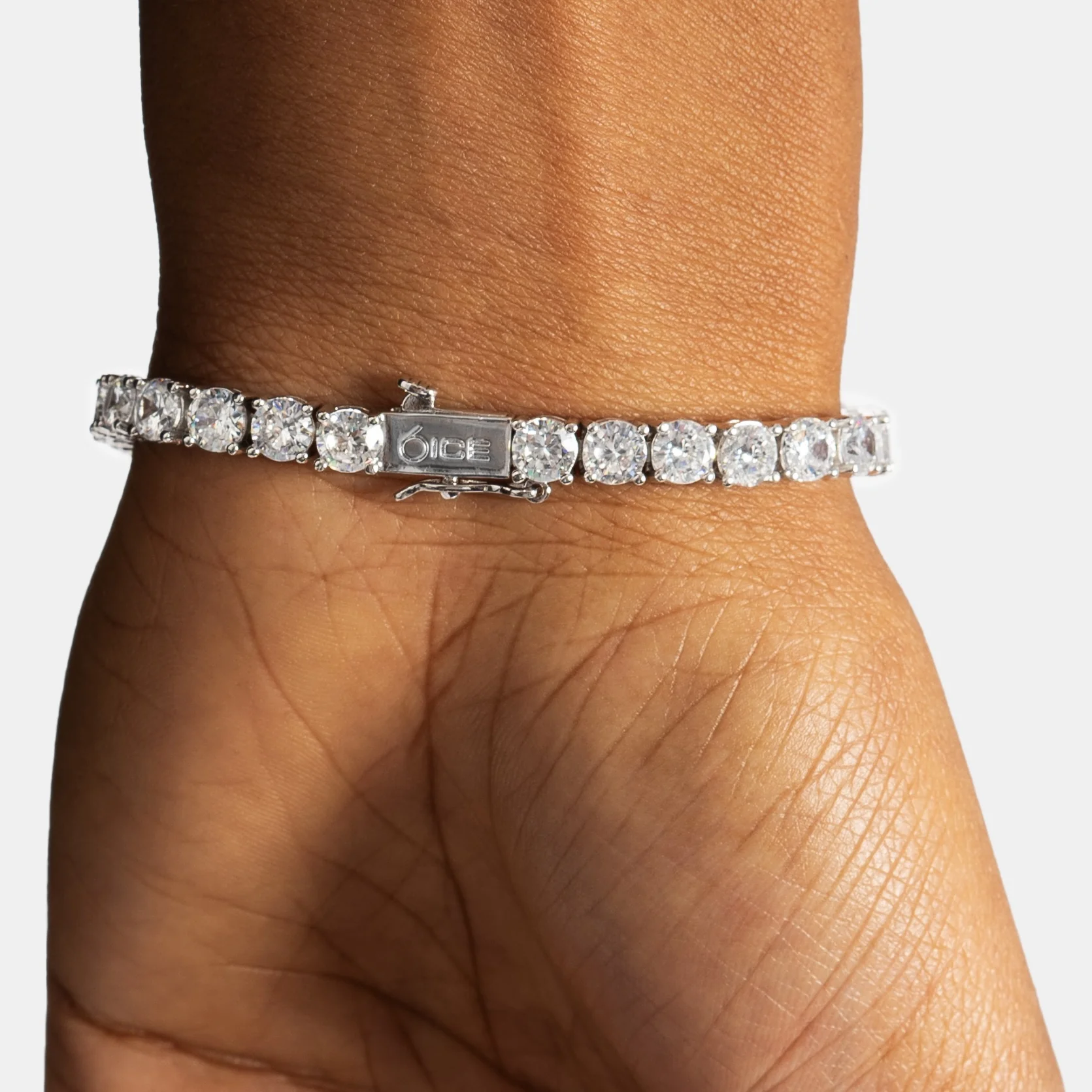 5mm Moissanite Tennis Bracelet Silver - Image 2