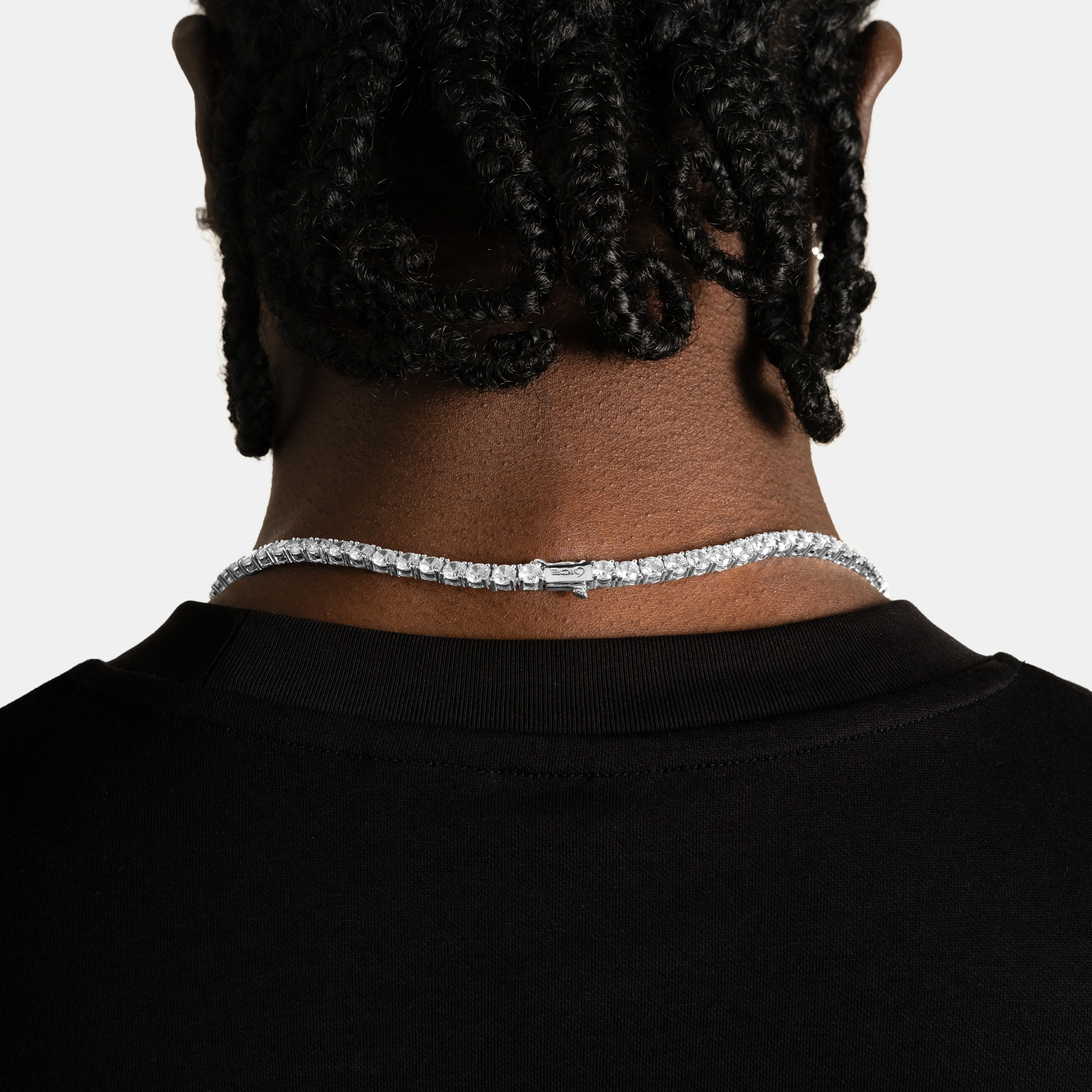 5mm Moissanite Tennis Chain Silver - Image 3