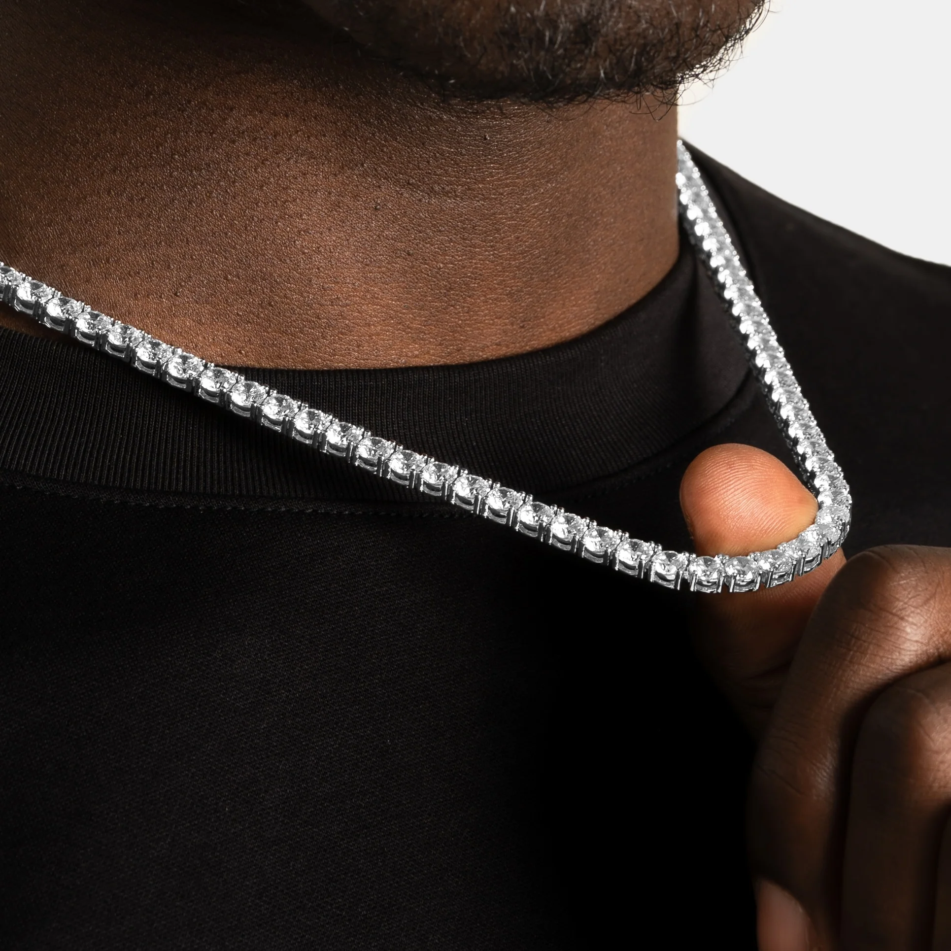 5mm Moissanite Tennis Chain Silver - Image 9