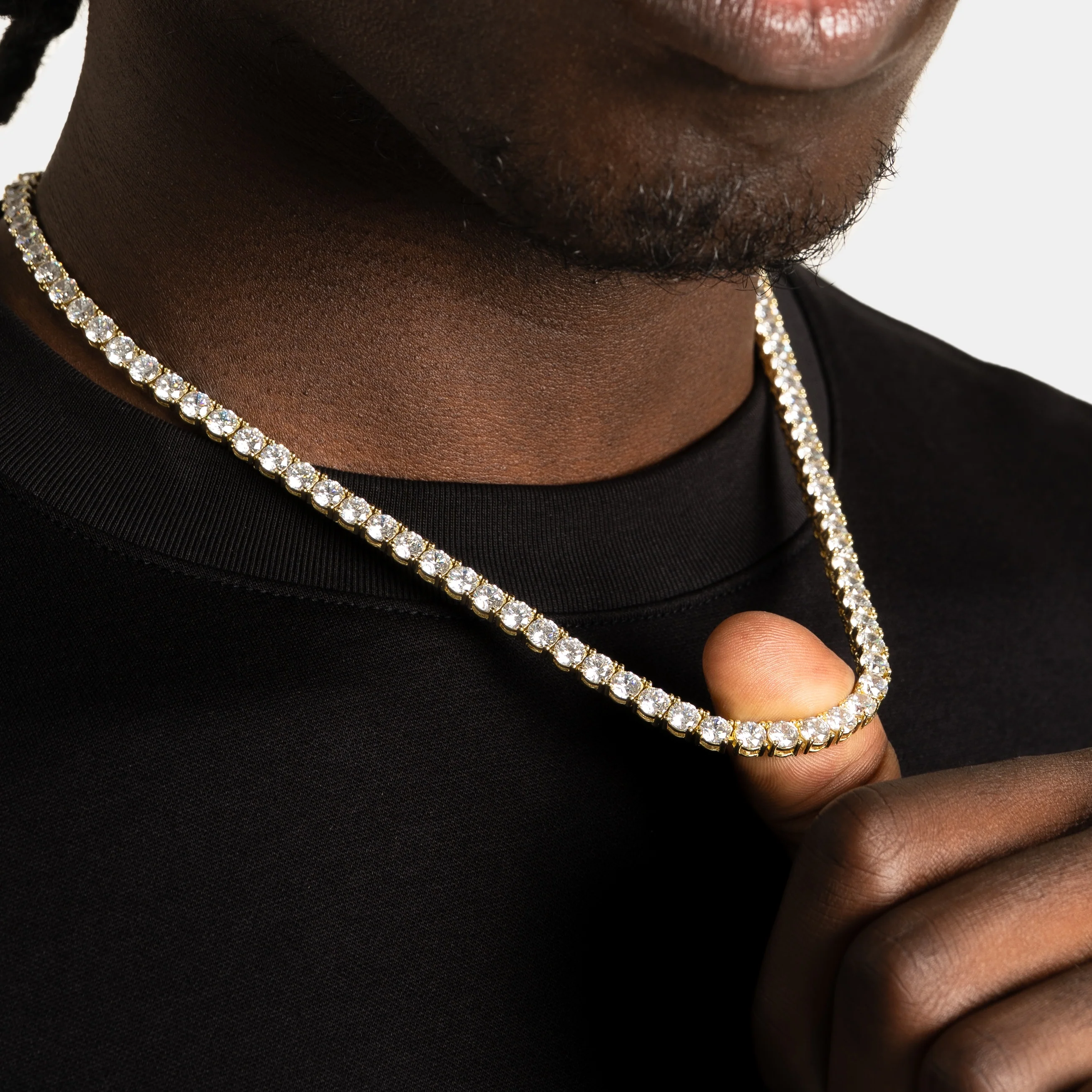 5mm Moissanite Tennis Chain Gold Vermeil - Image 5