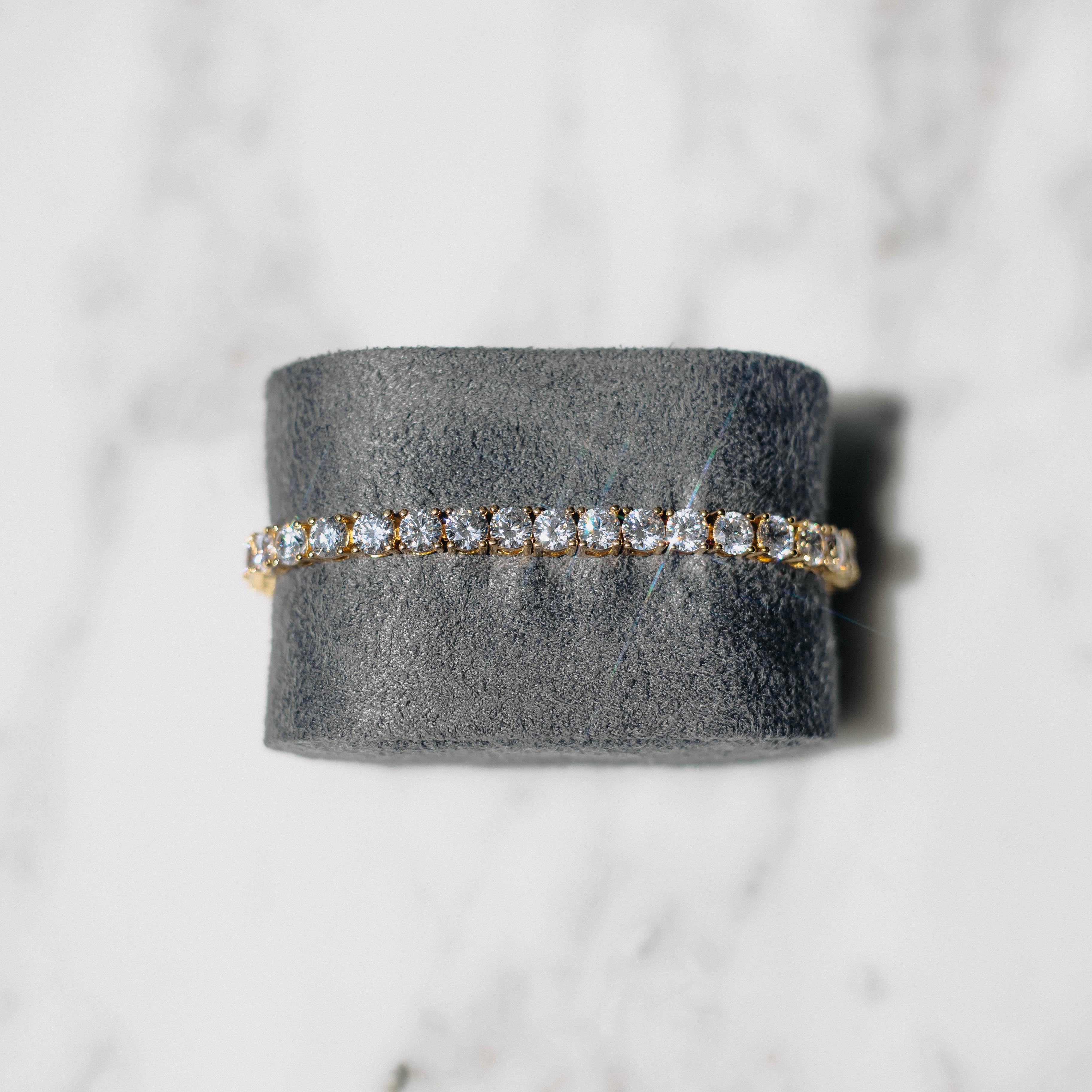 5mm Tennis Bracelet Gold - Image 3