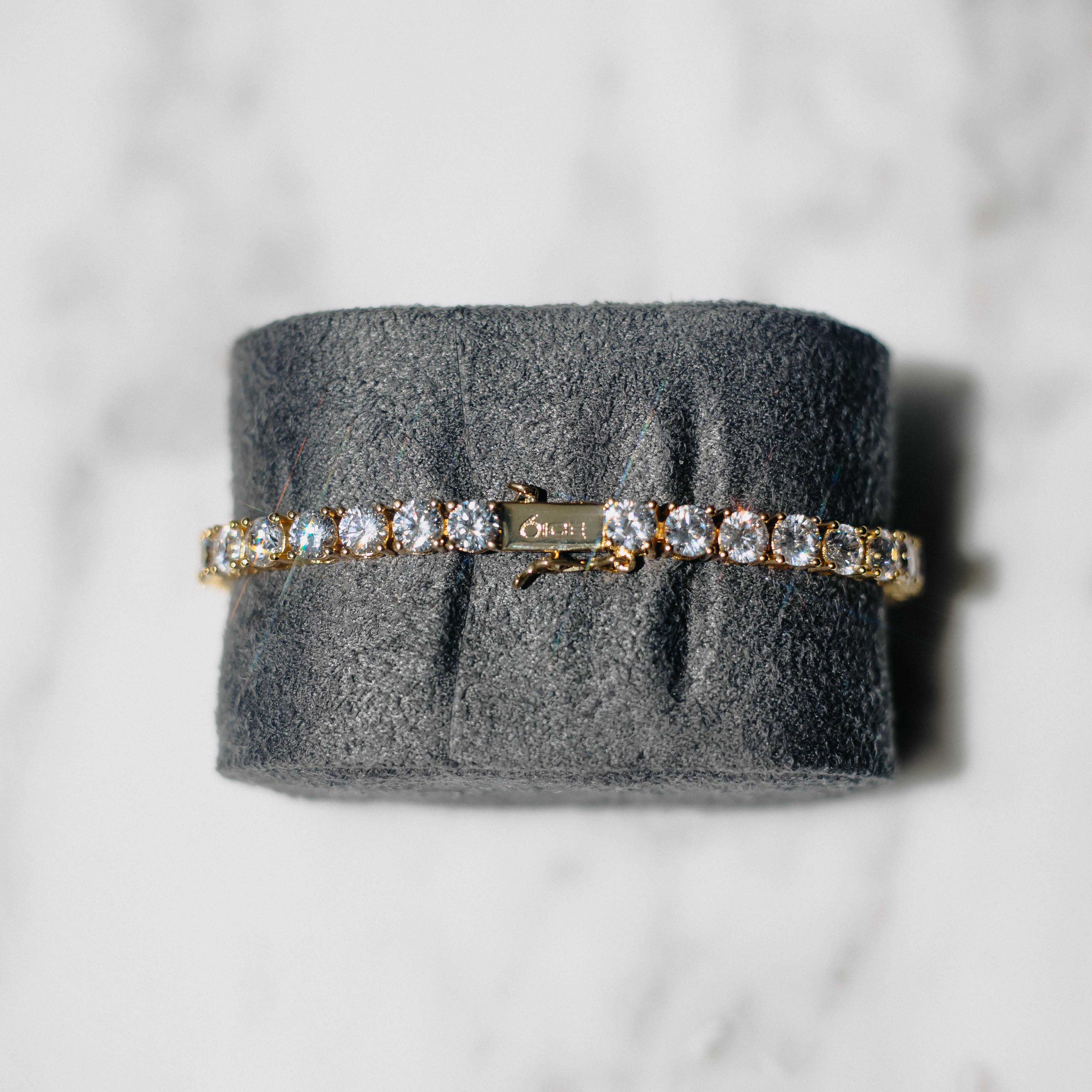 5mm Tennis Bracelet Gold - Image 4