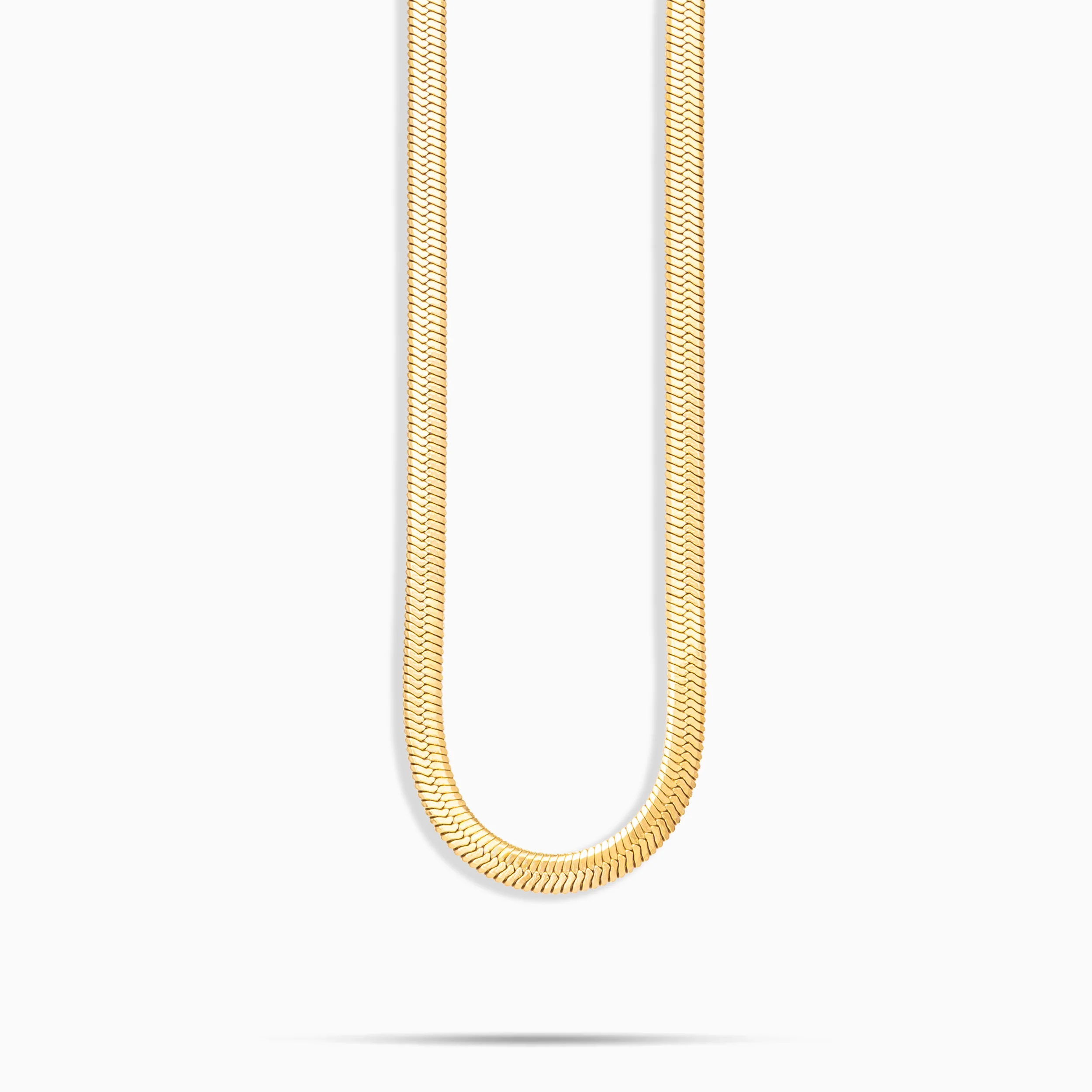 6mm Herringbone Chain Gold - Image 2