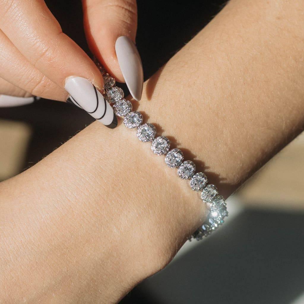 Oval Cluster Tennis Bracelet - Image 3