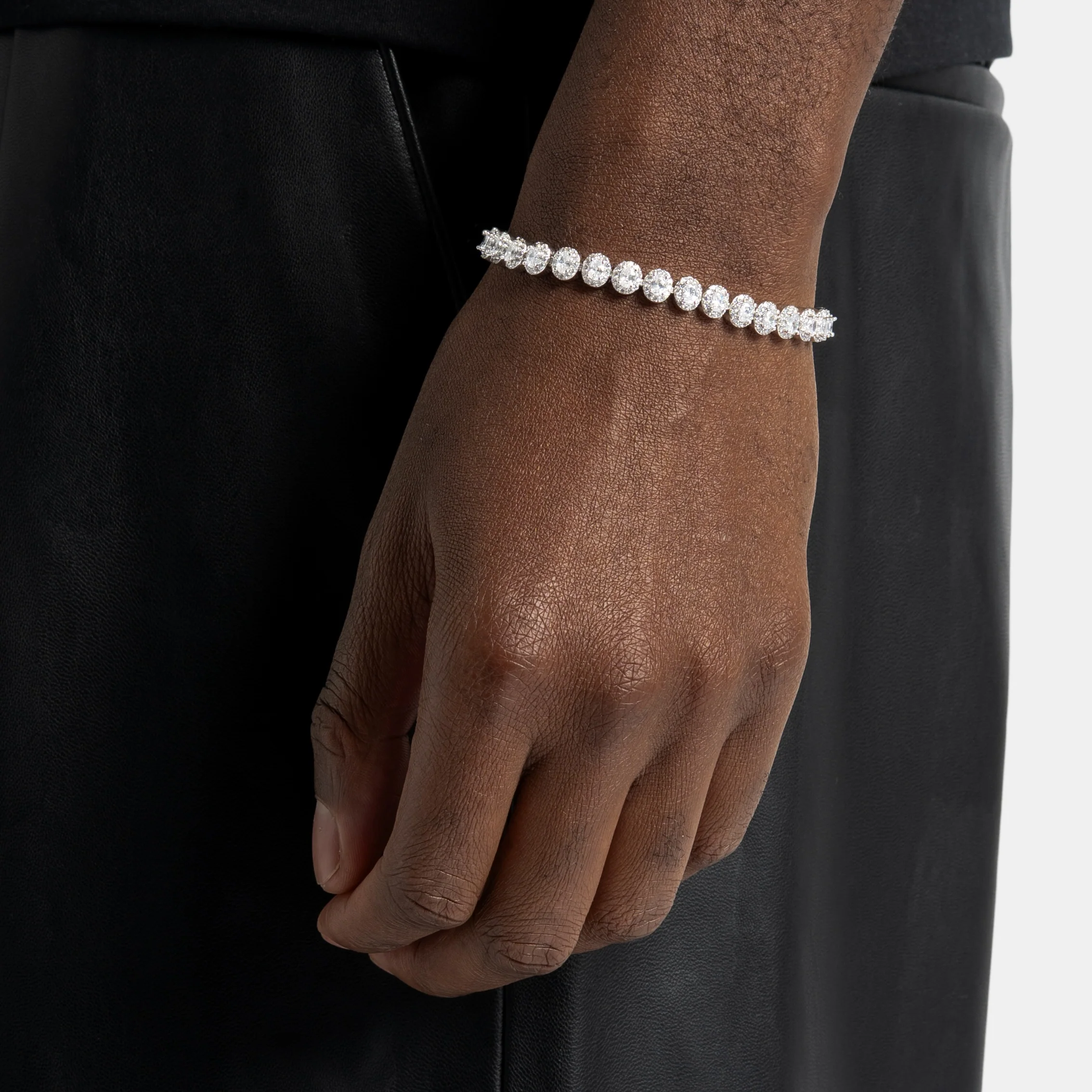 Oval Cluster Tennis Bracelet