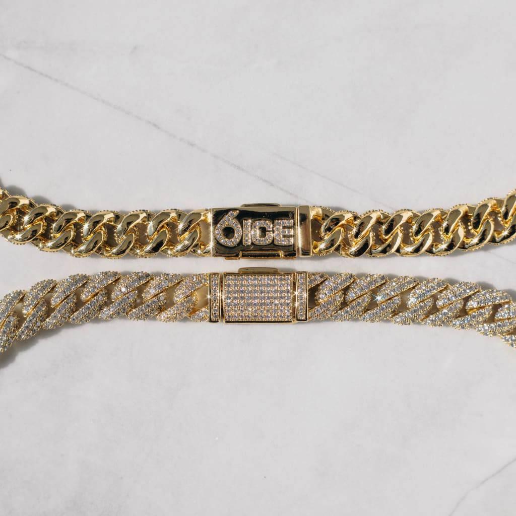8.5mm Iced Cuban Chain Gold - Image 4
