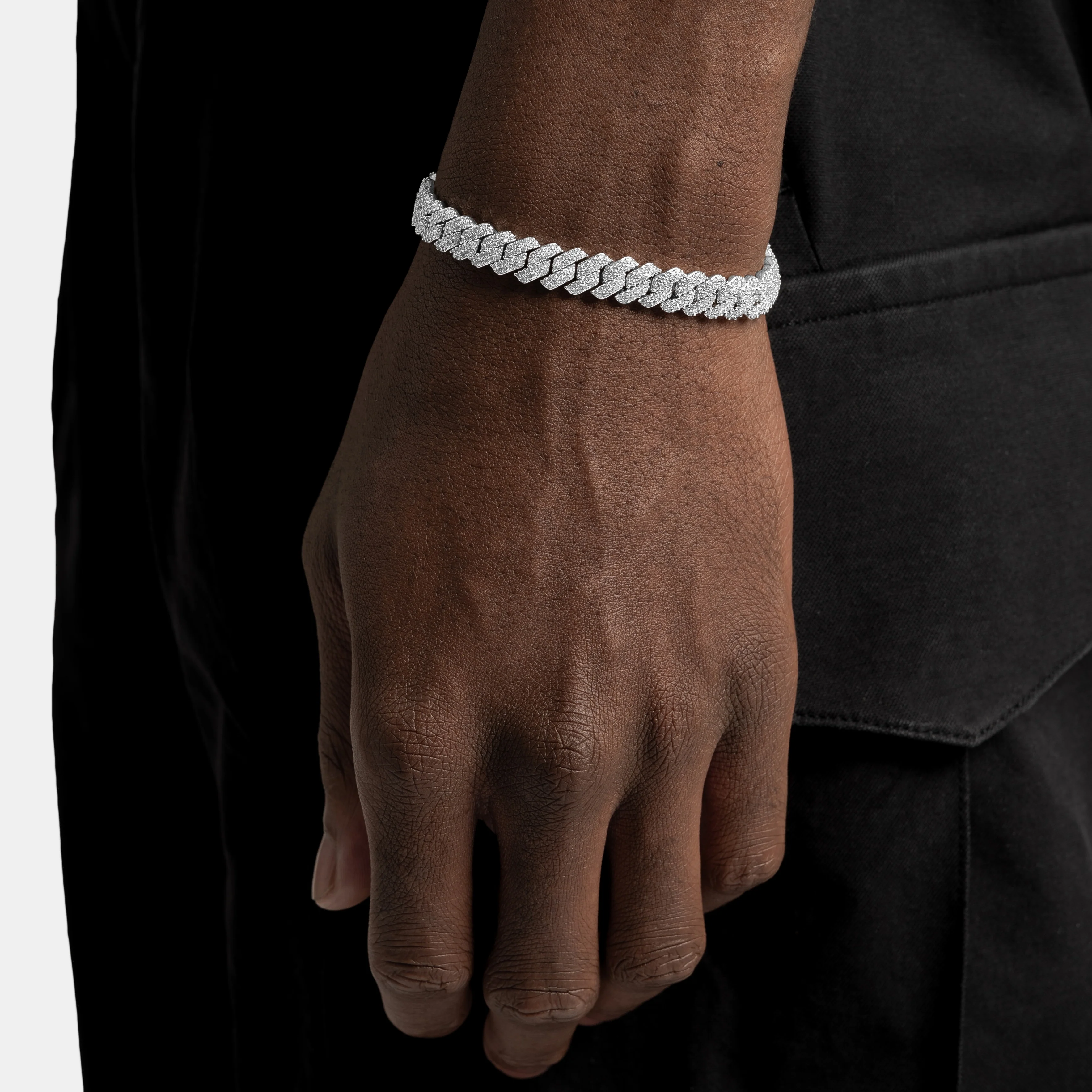8mm Moissanite Cuban Bracelet