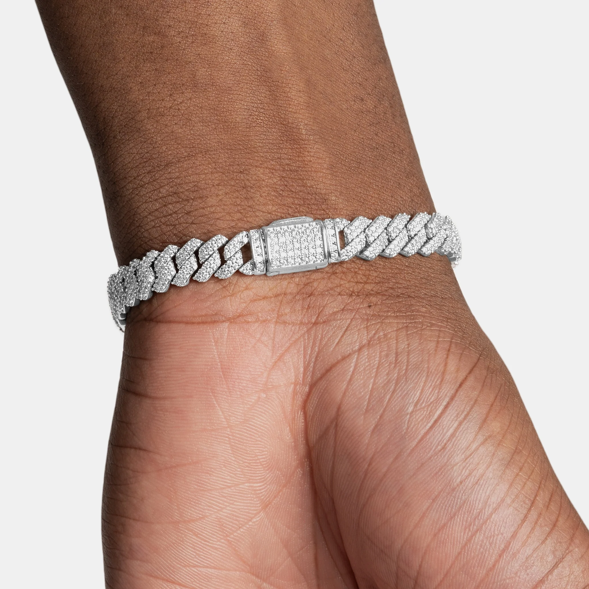 8mm Moissanite Cuban Bracelet - Image 4