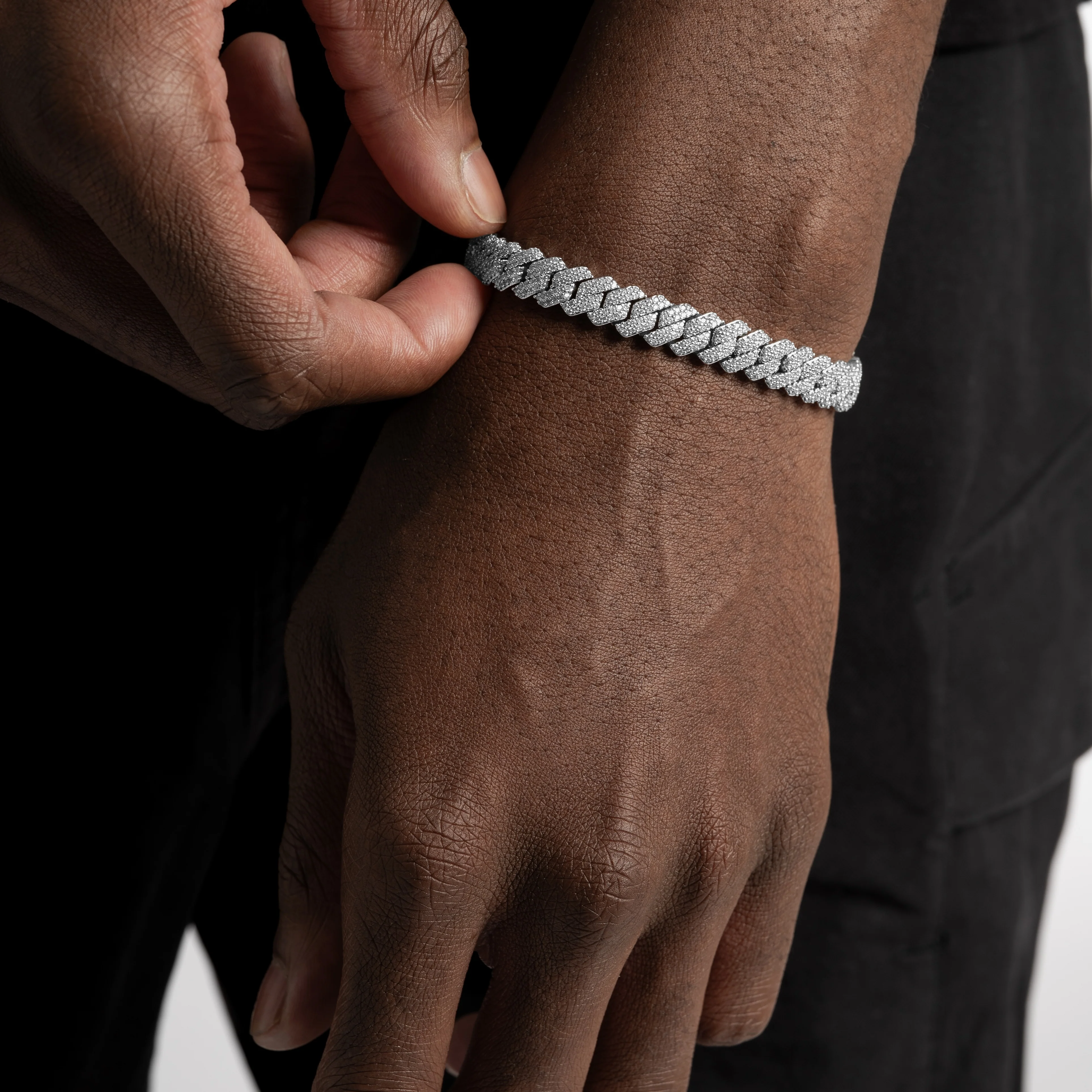 8mm Prong Cuban Bracelet - Image 5