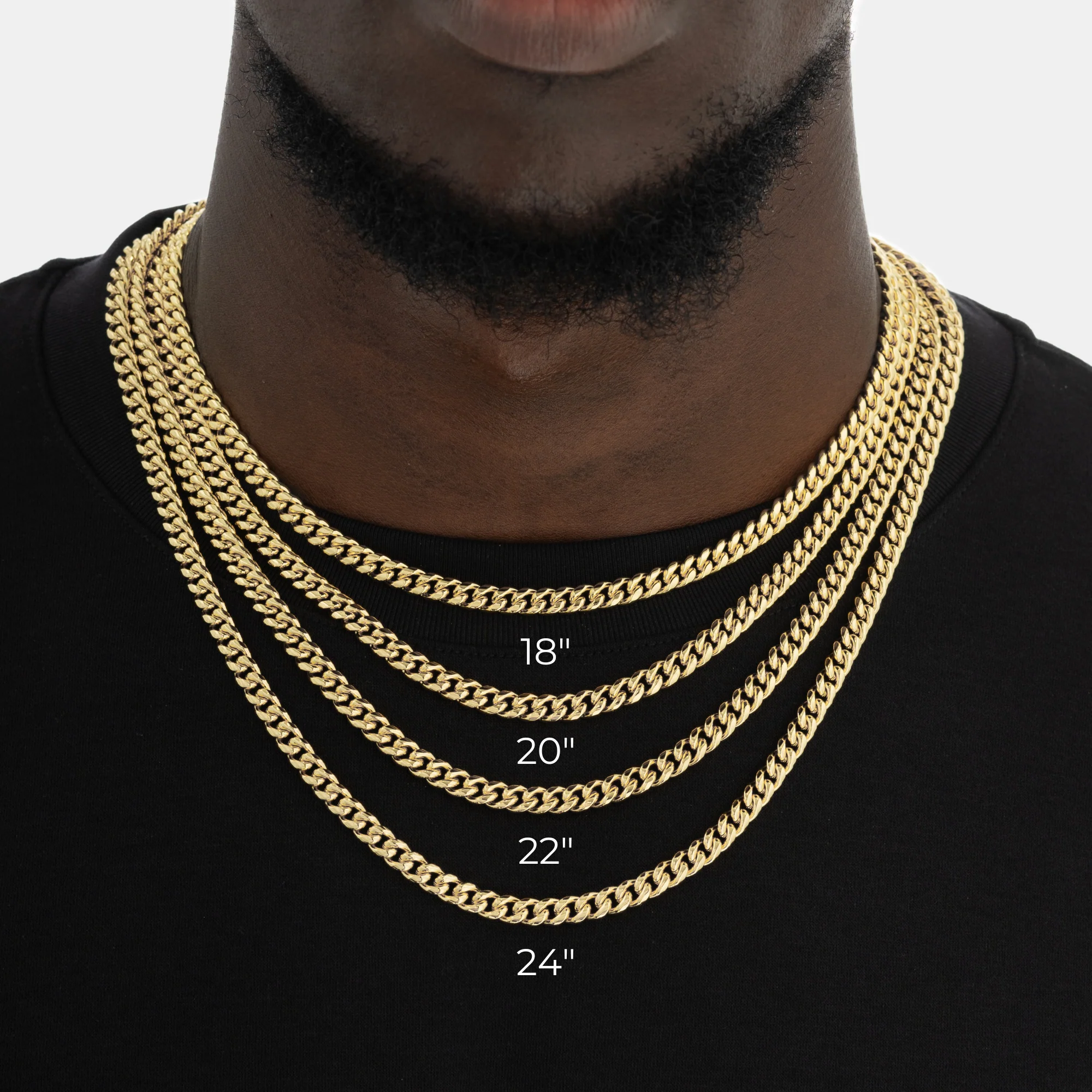 8mm Cuban Link Chain Gold - Image 5