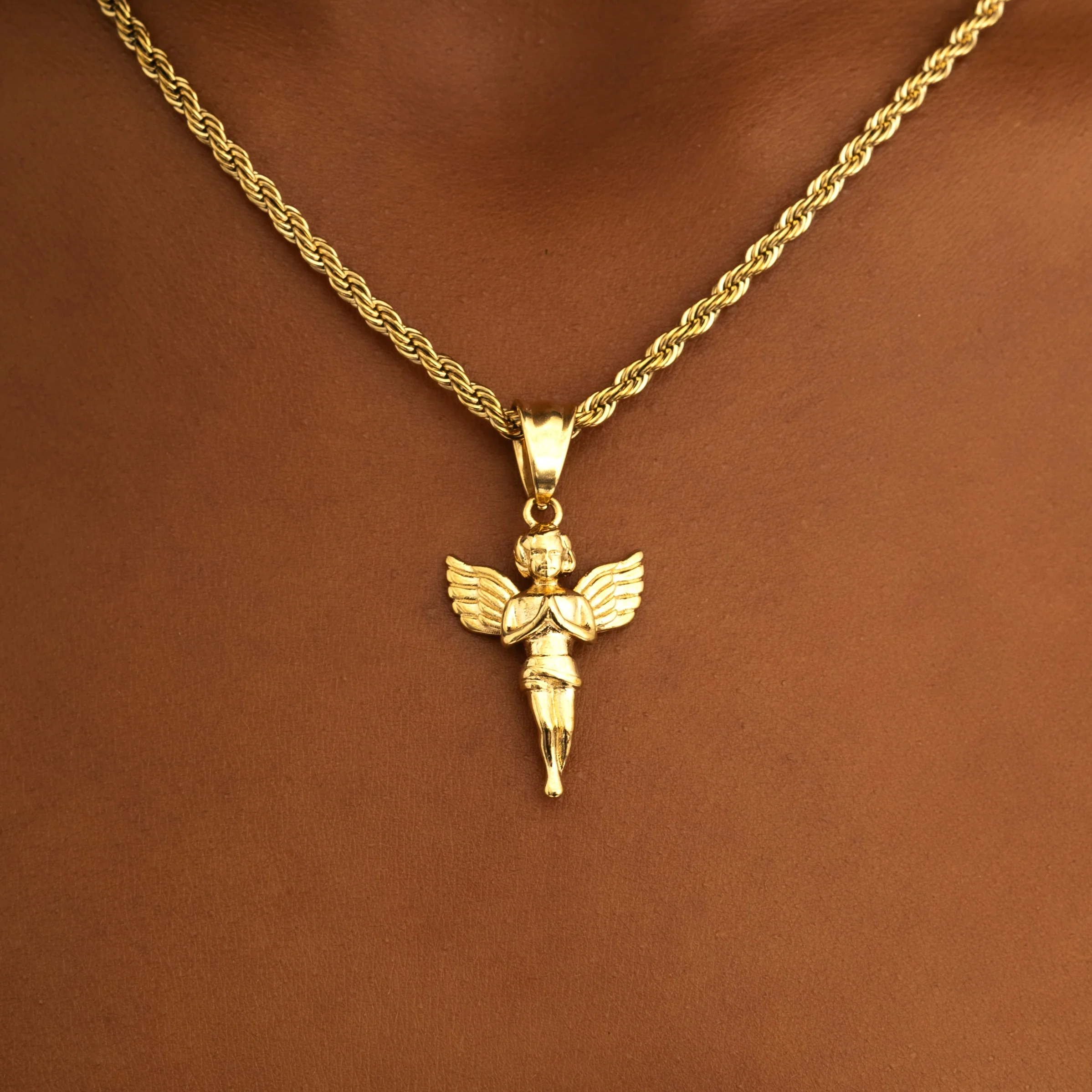 Baby Angel Pendant Gold