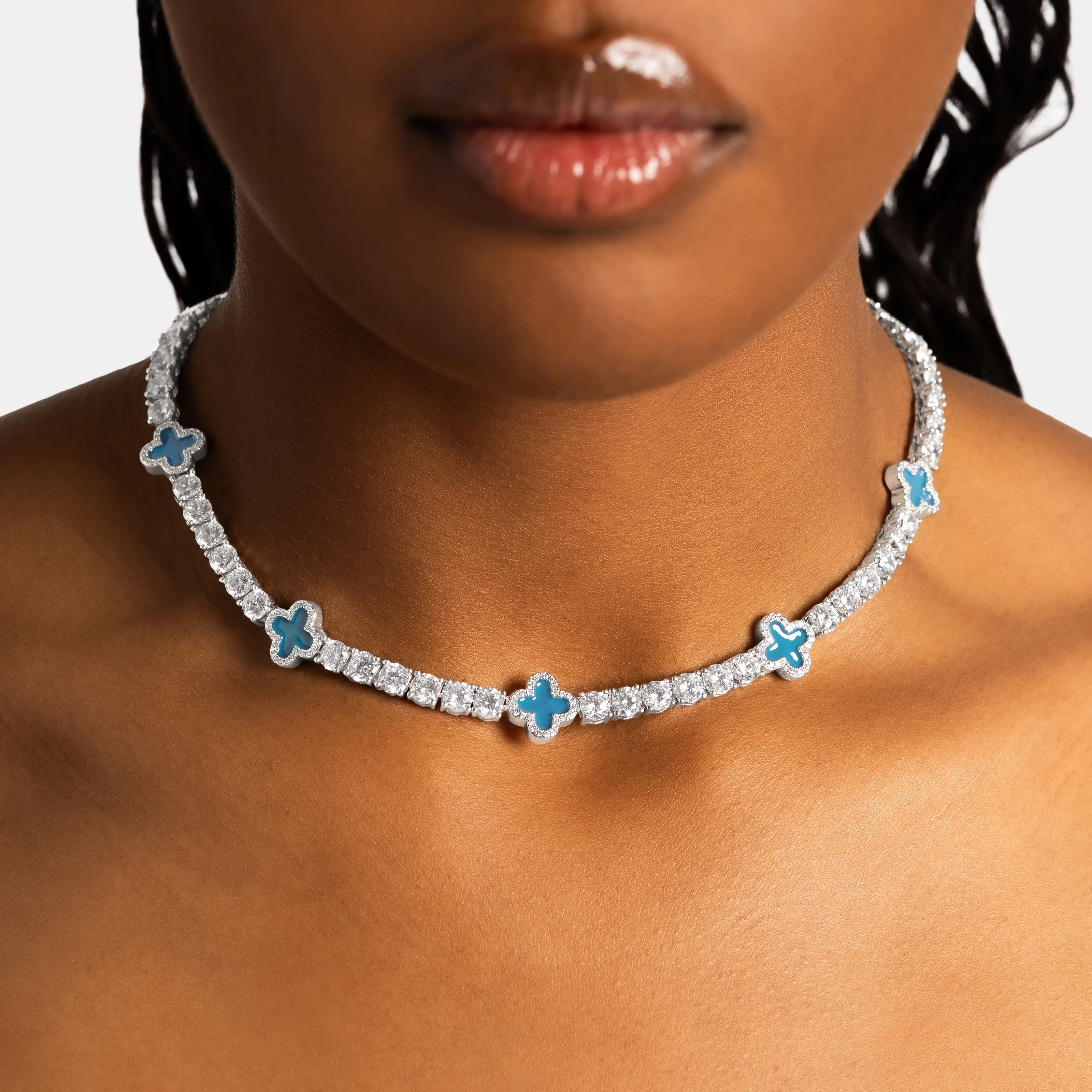Blue Clover Tennis Chain