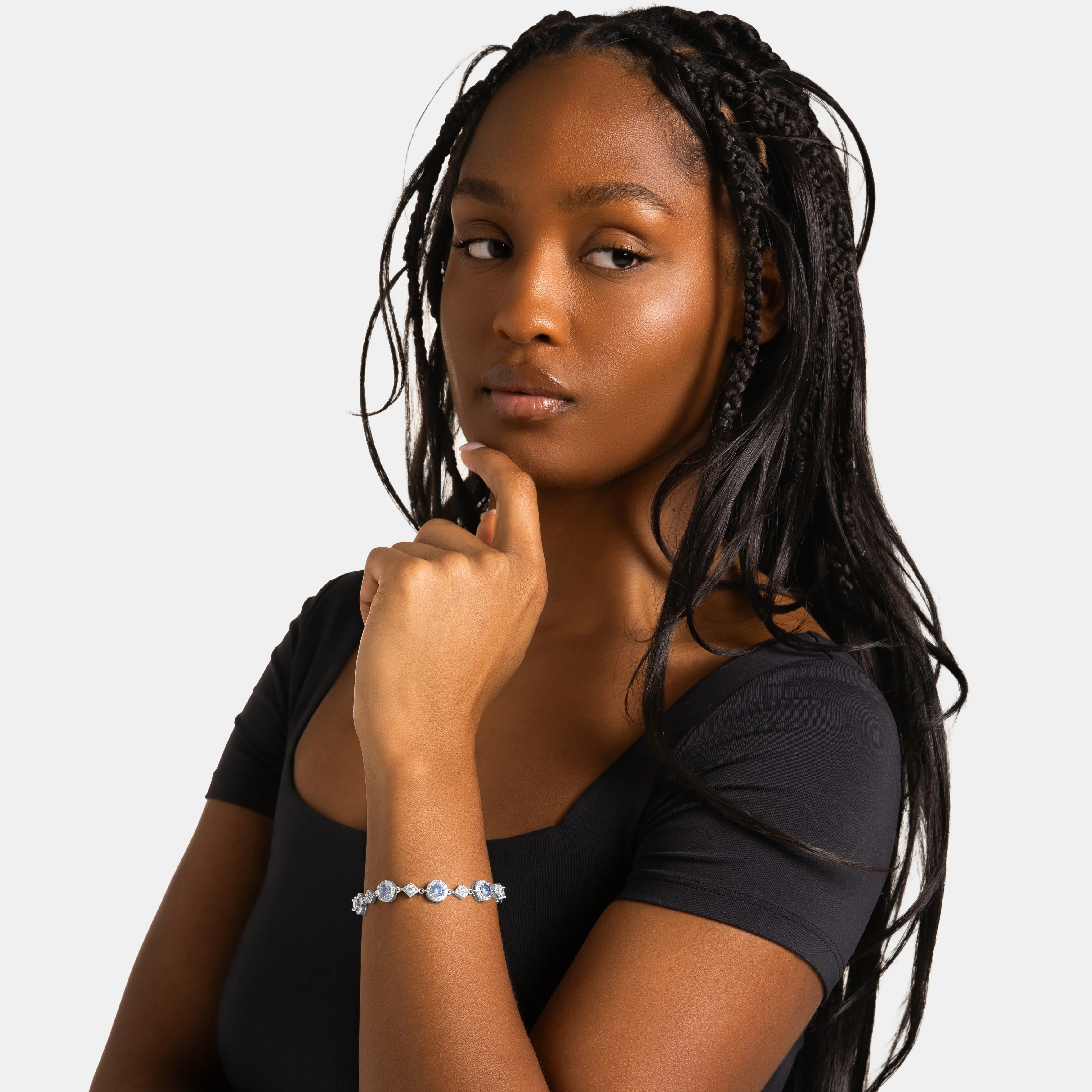 Blue Cluster Bracelet - Image 3
