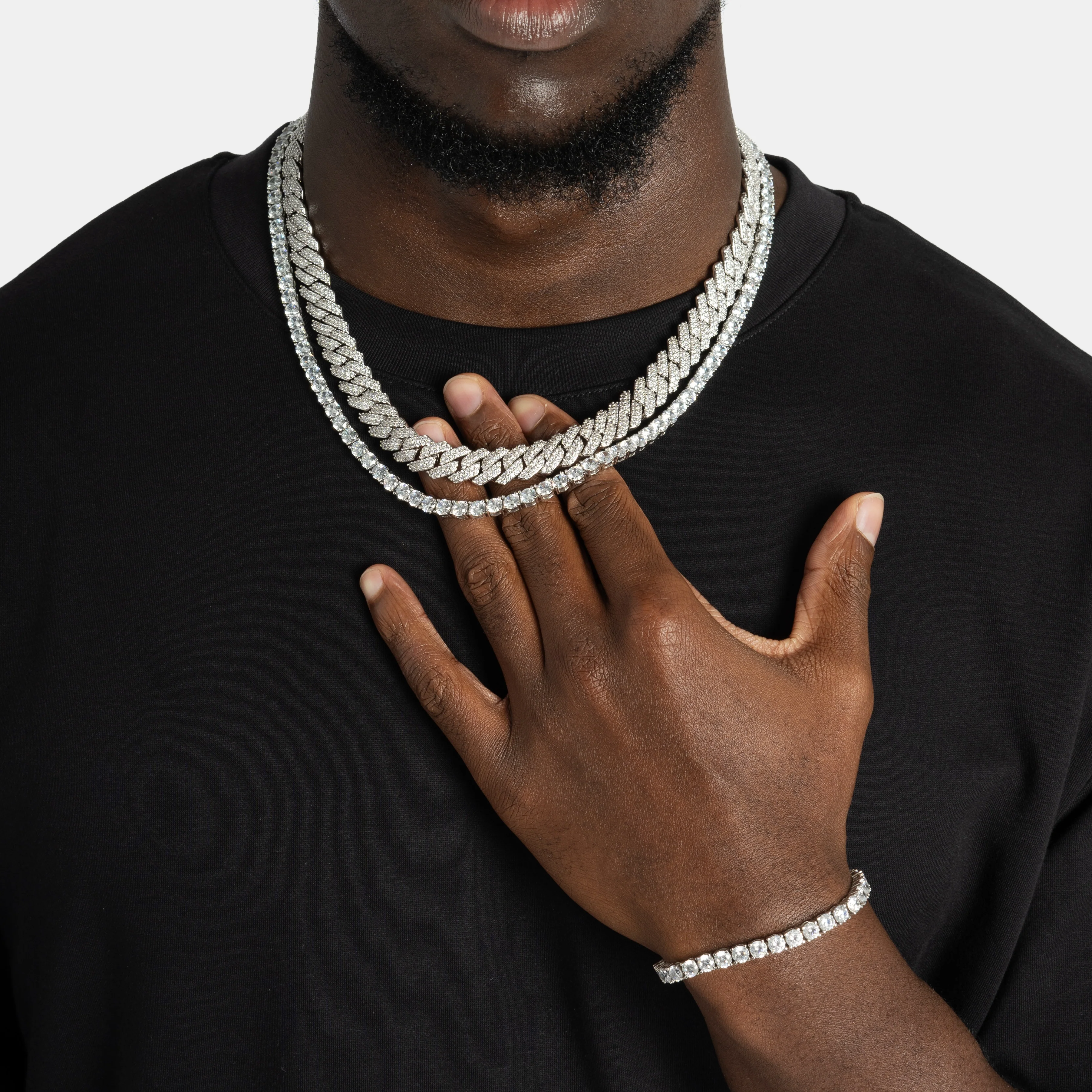 Cuban & Tennis Chain Bundle - Image 2