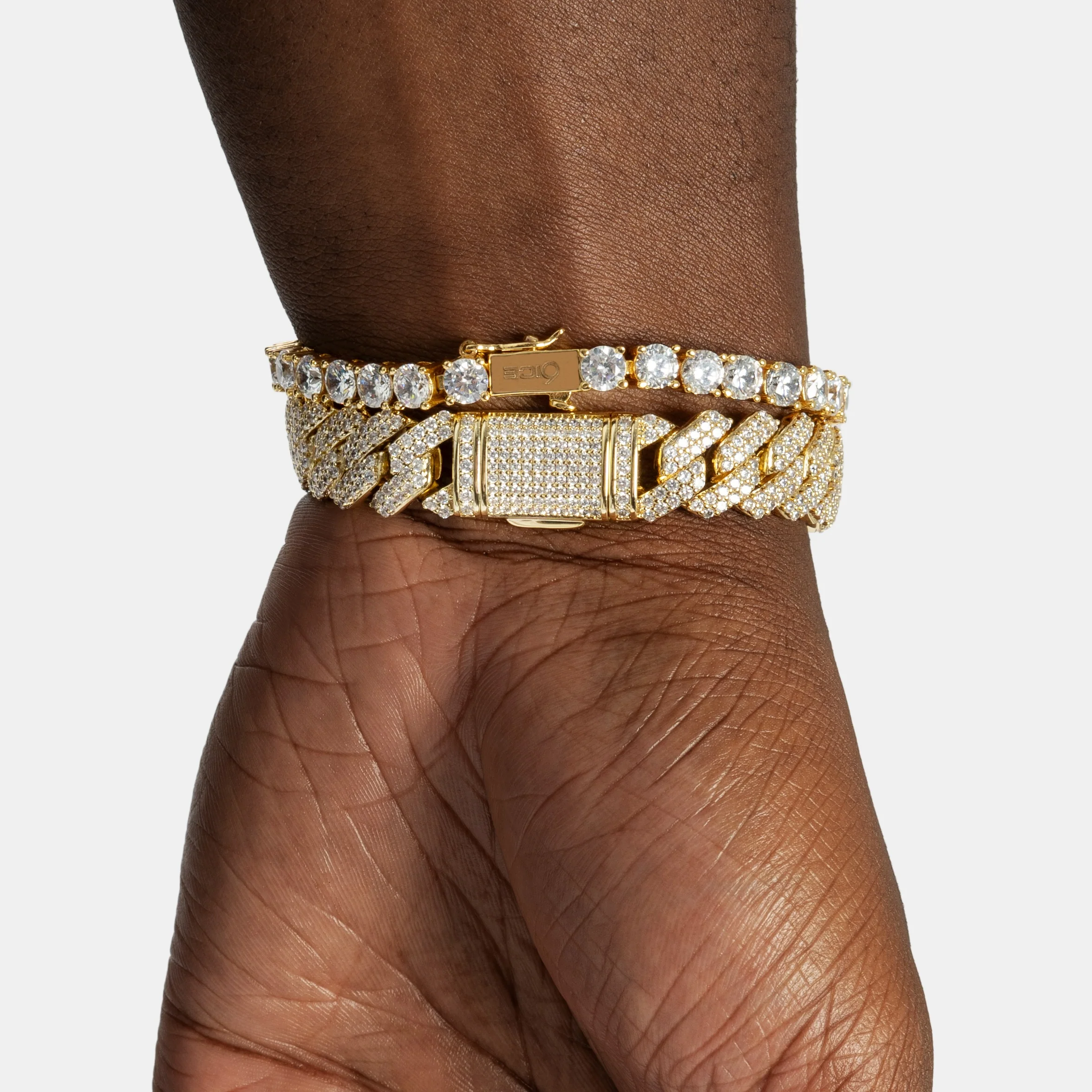 Cuban & Tennis Bracelet Gold - Image 3