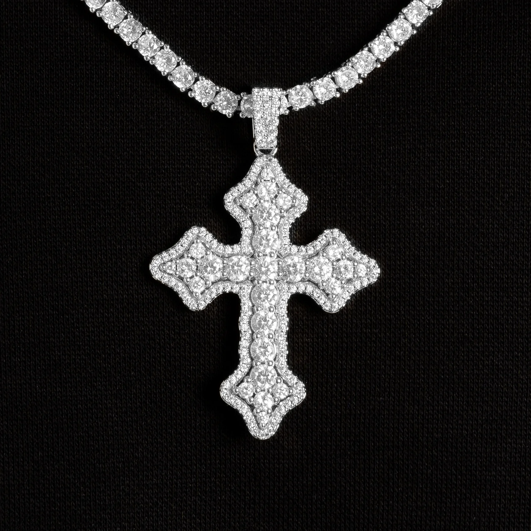 Clustered Cross Pendant