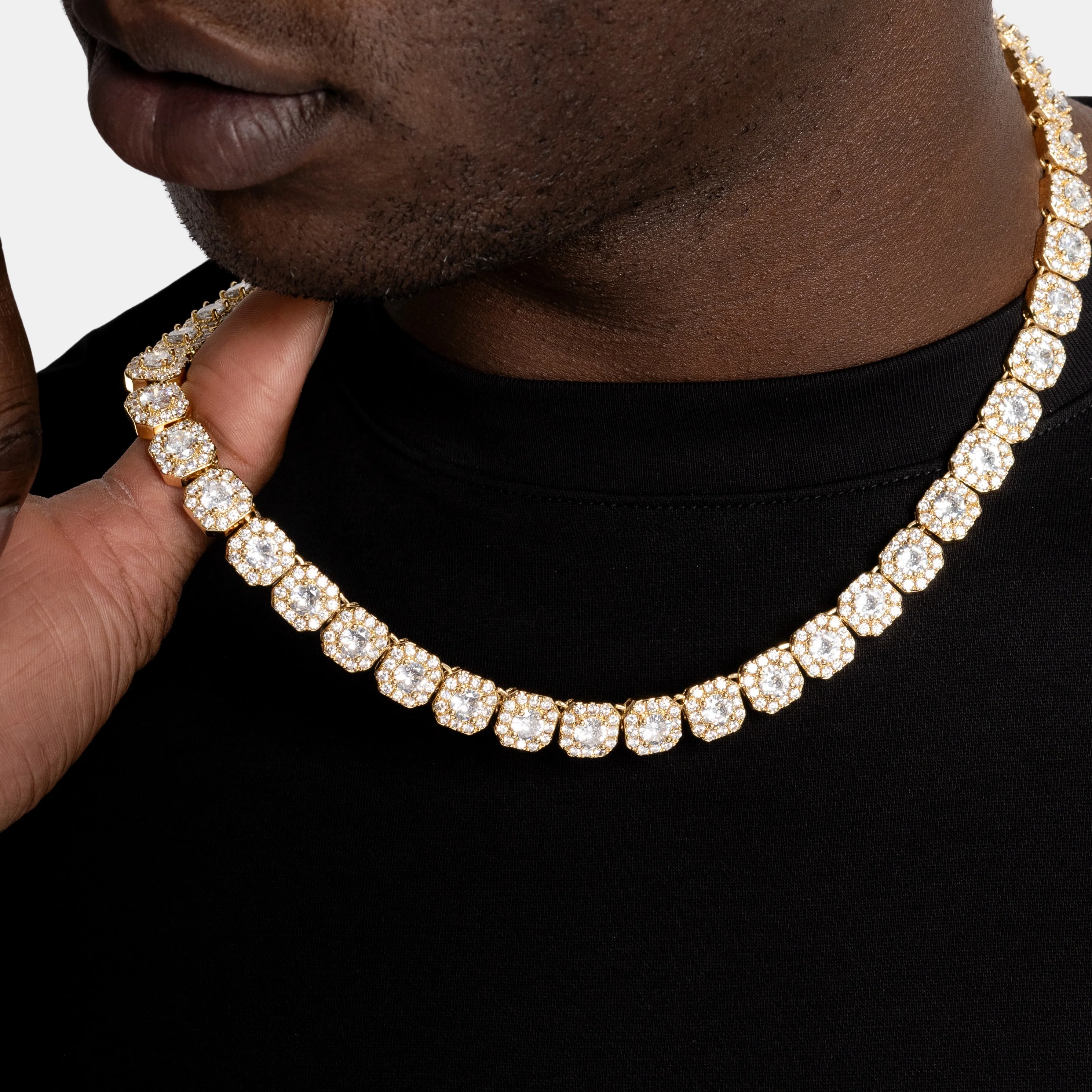 Cluster Tennis Chain Gold - Image 3