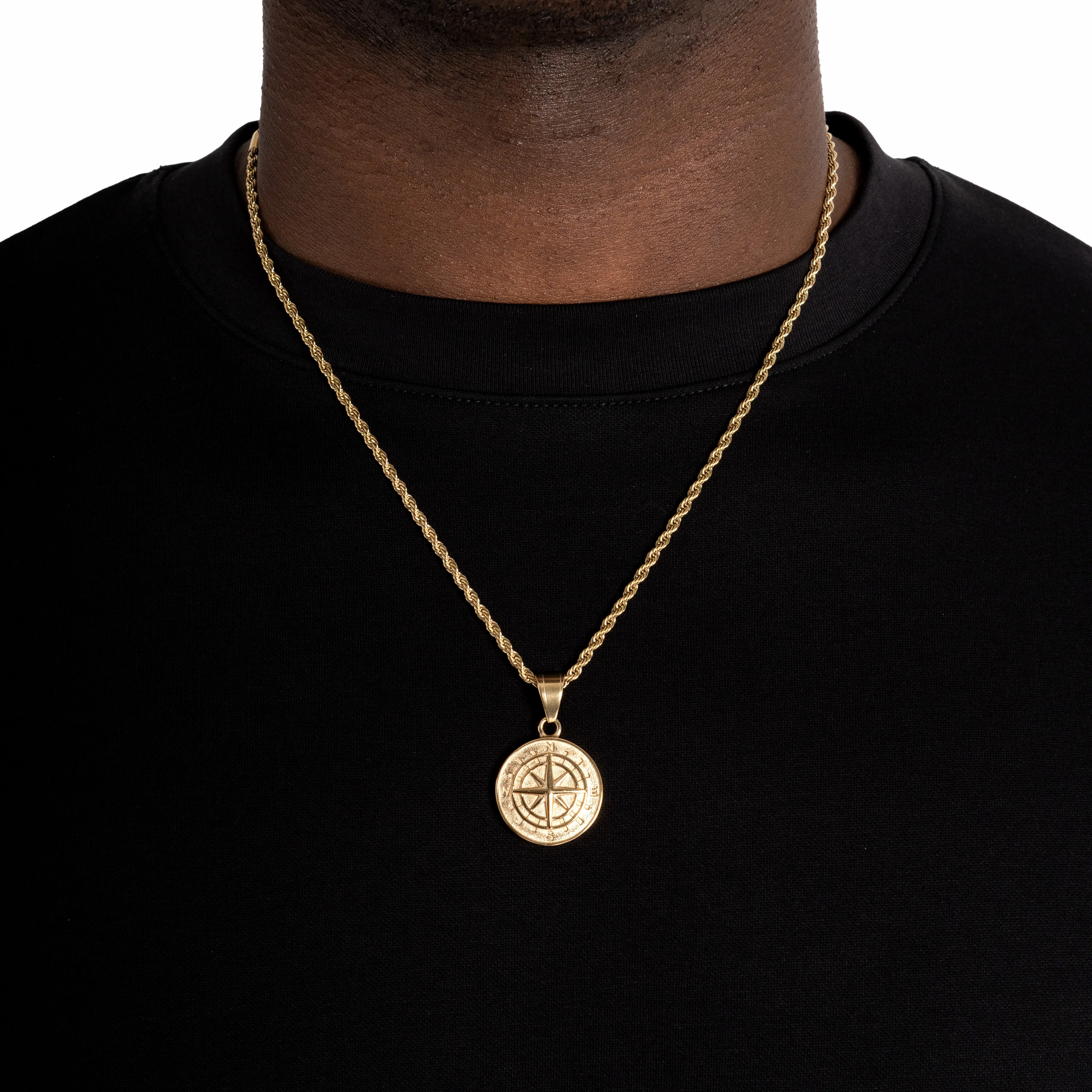 Compass Pendant Gold - Image 4