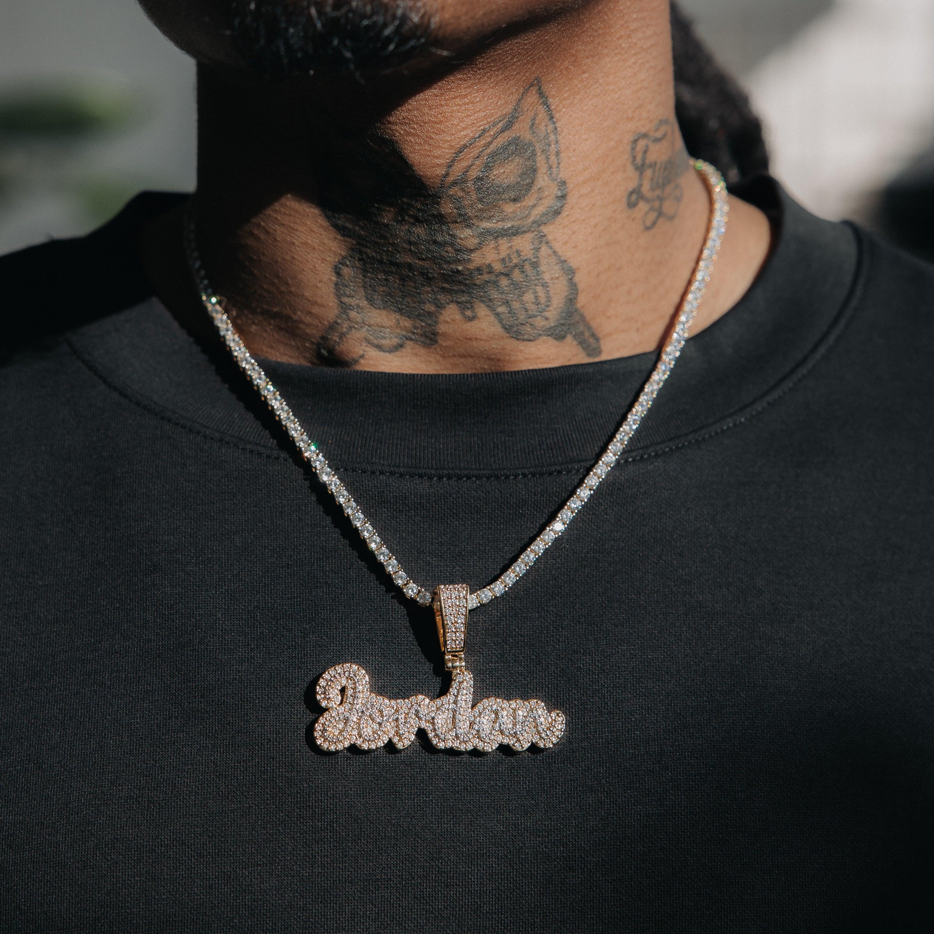 Custom Letter Pendant | Script Custom Letter Pendant | Custom Pendant Necklace - Image 2