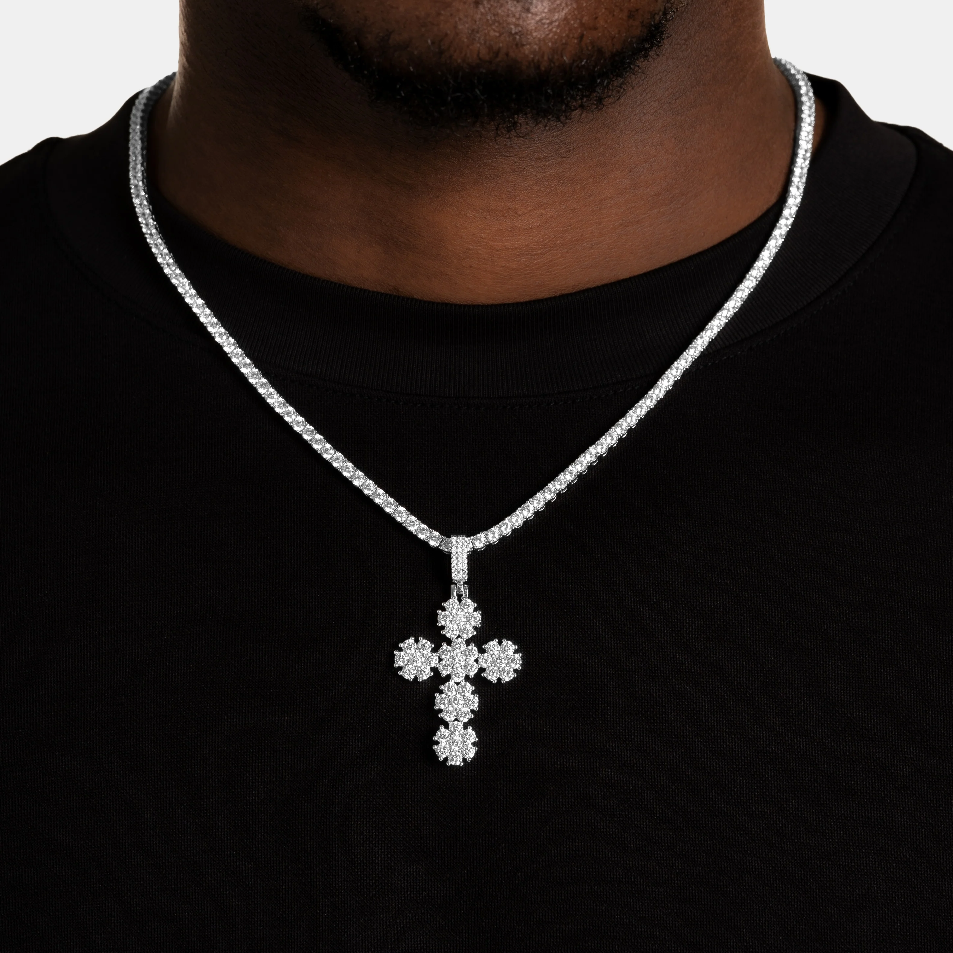 Daisy Cross Pendant - Image 2