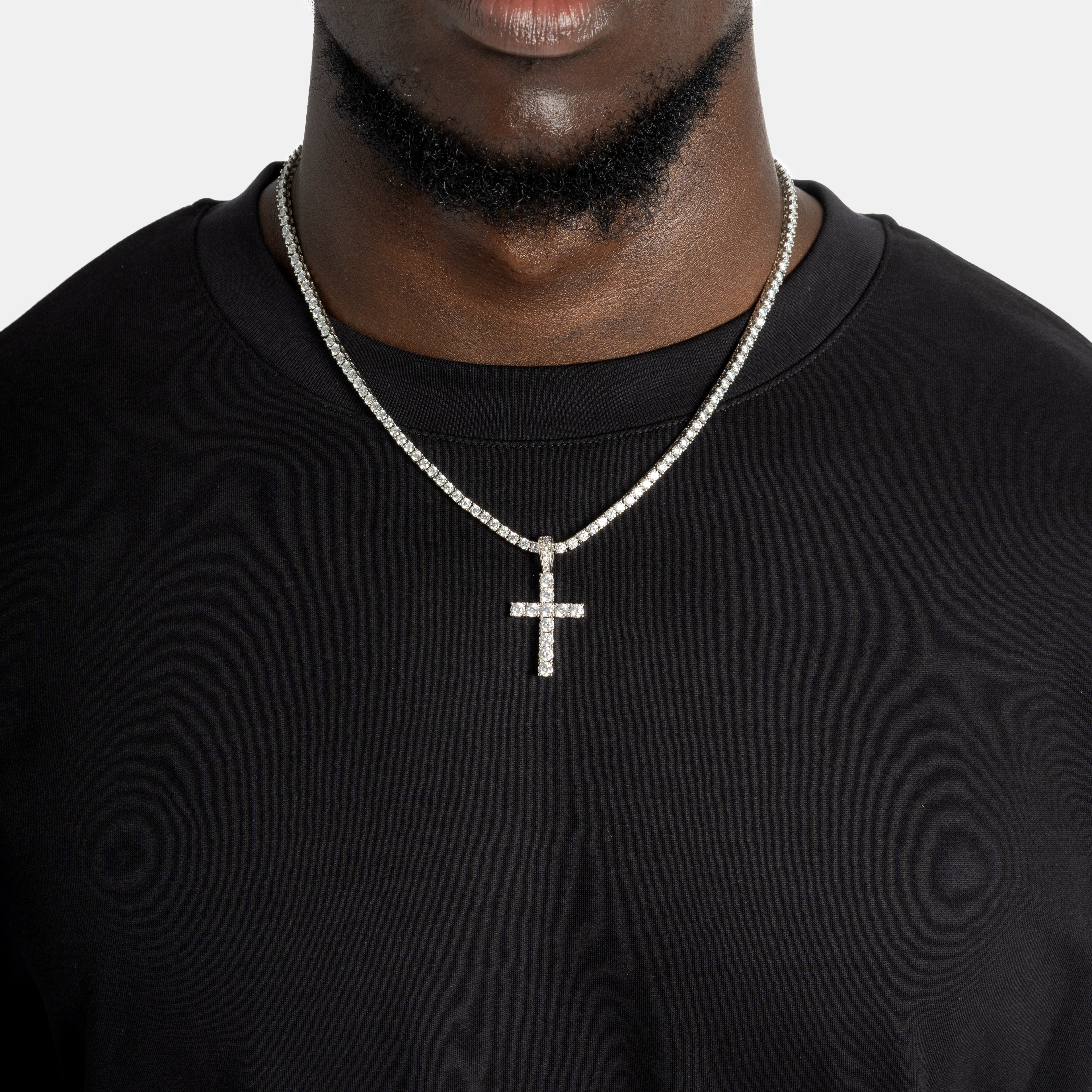 Moissanite Cross Pendant - Image 3