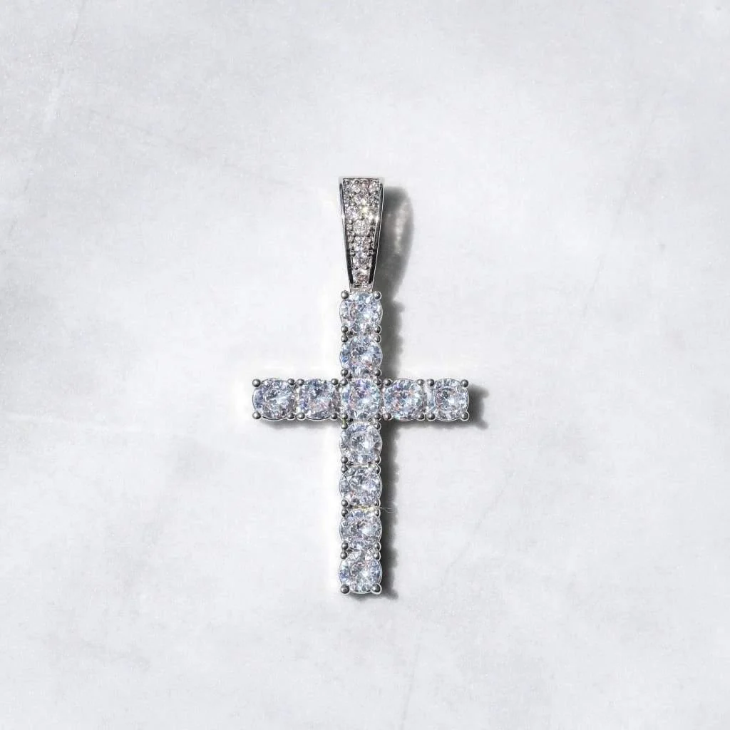 Moissanite Cross Pendant - Image 5