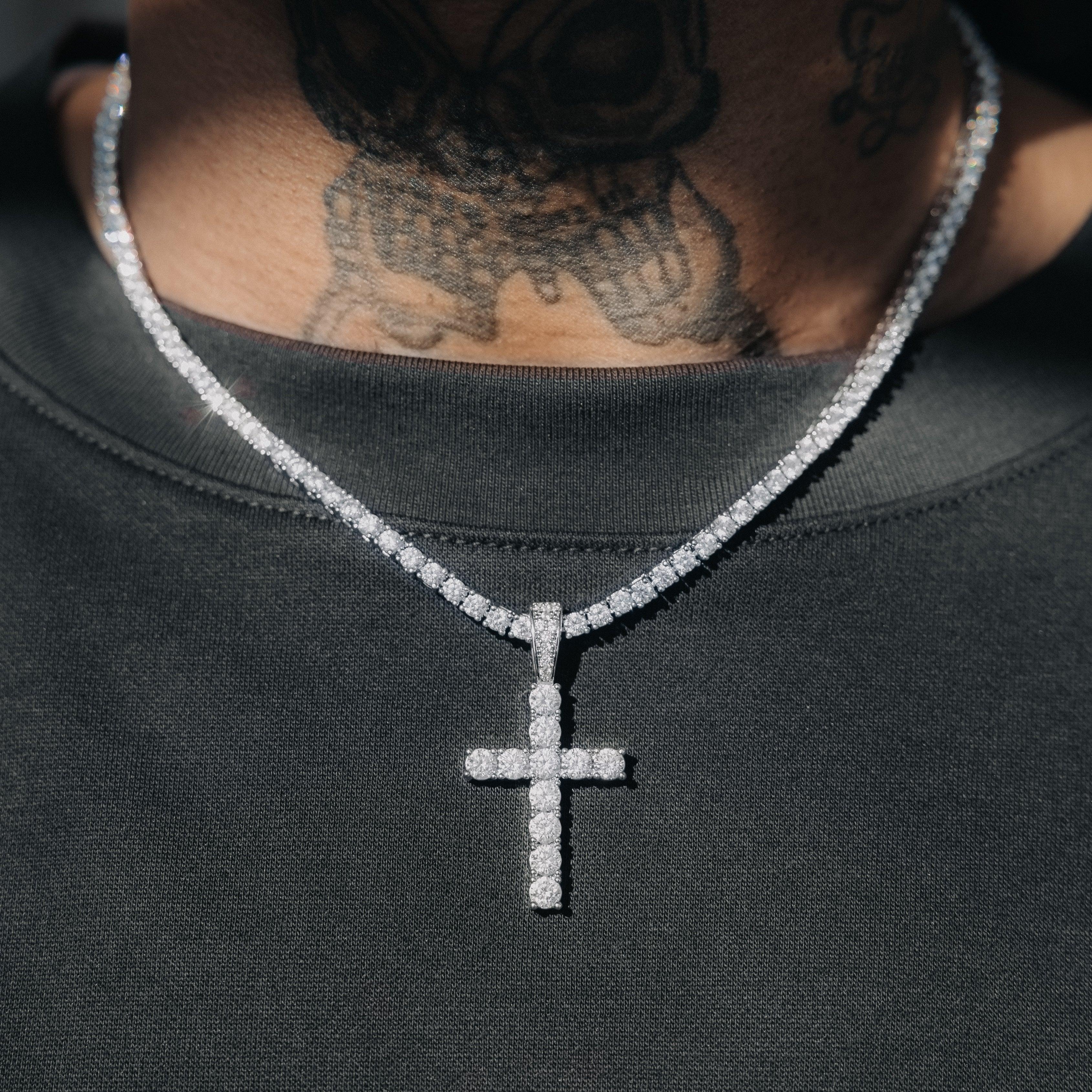Moissanite Cross Pendant - Image 6