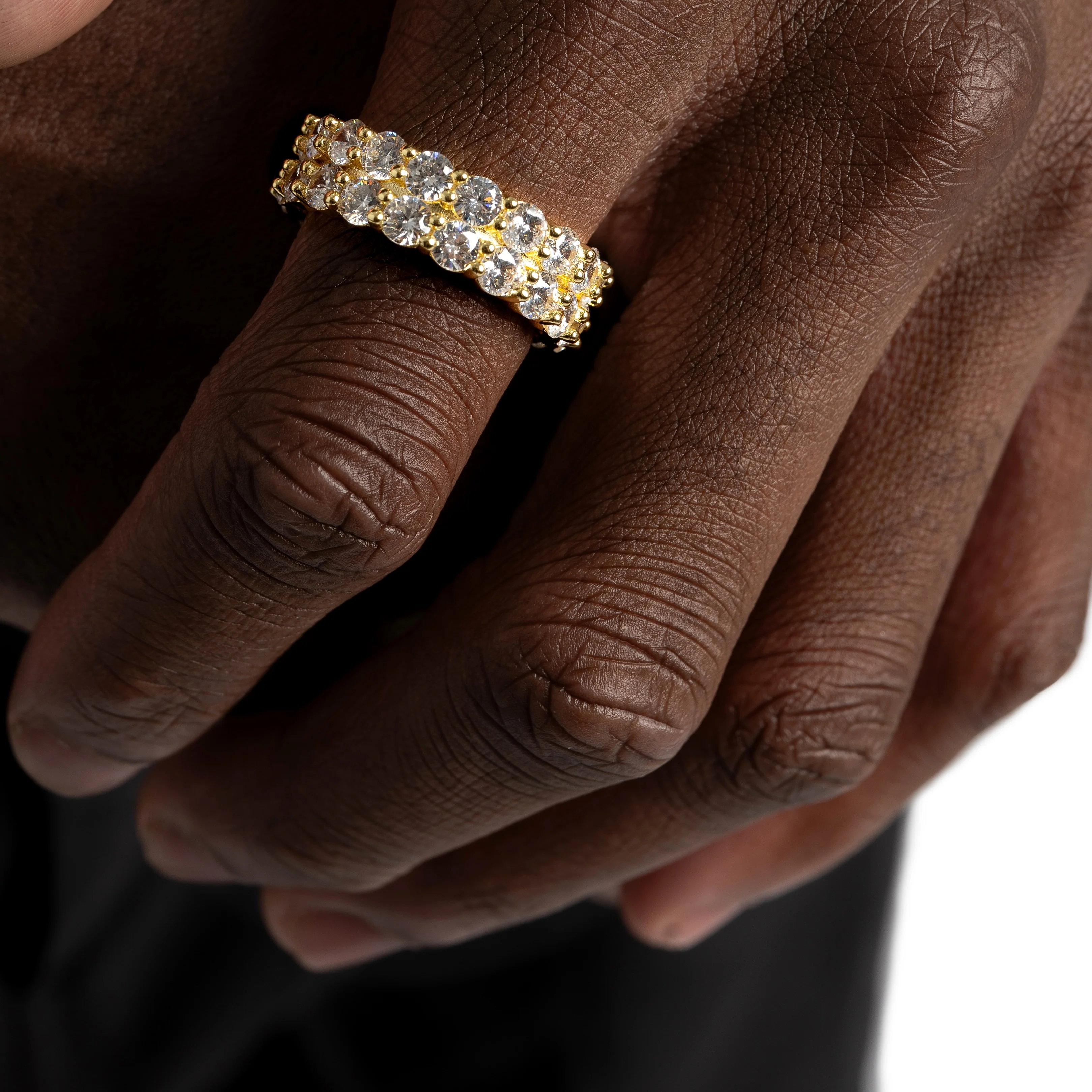 Double Tennis Ring Gold - Image 3