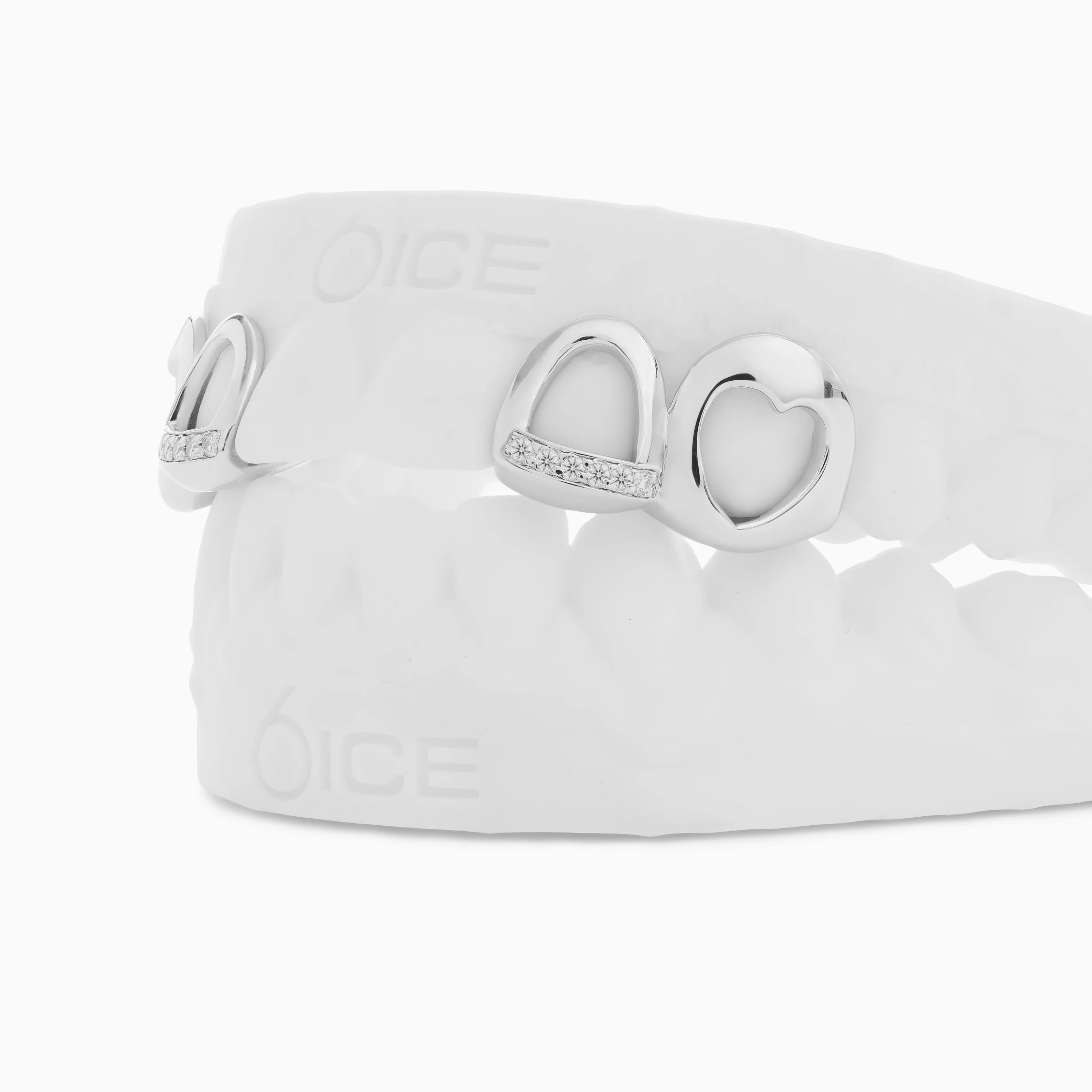 Open Face Heart Moissanite Grillz