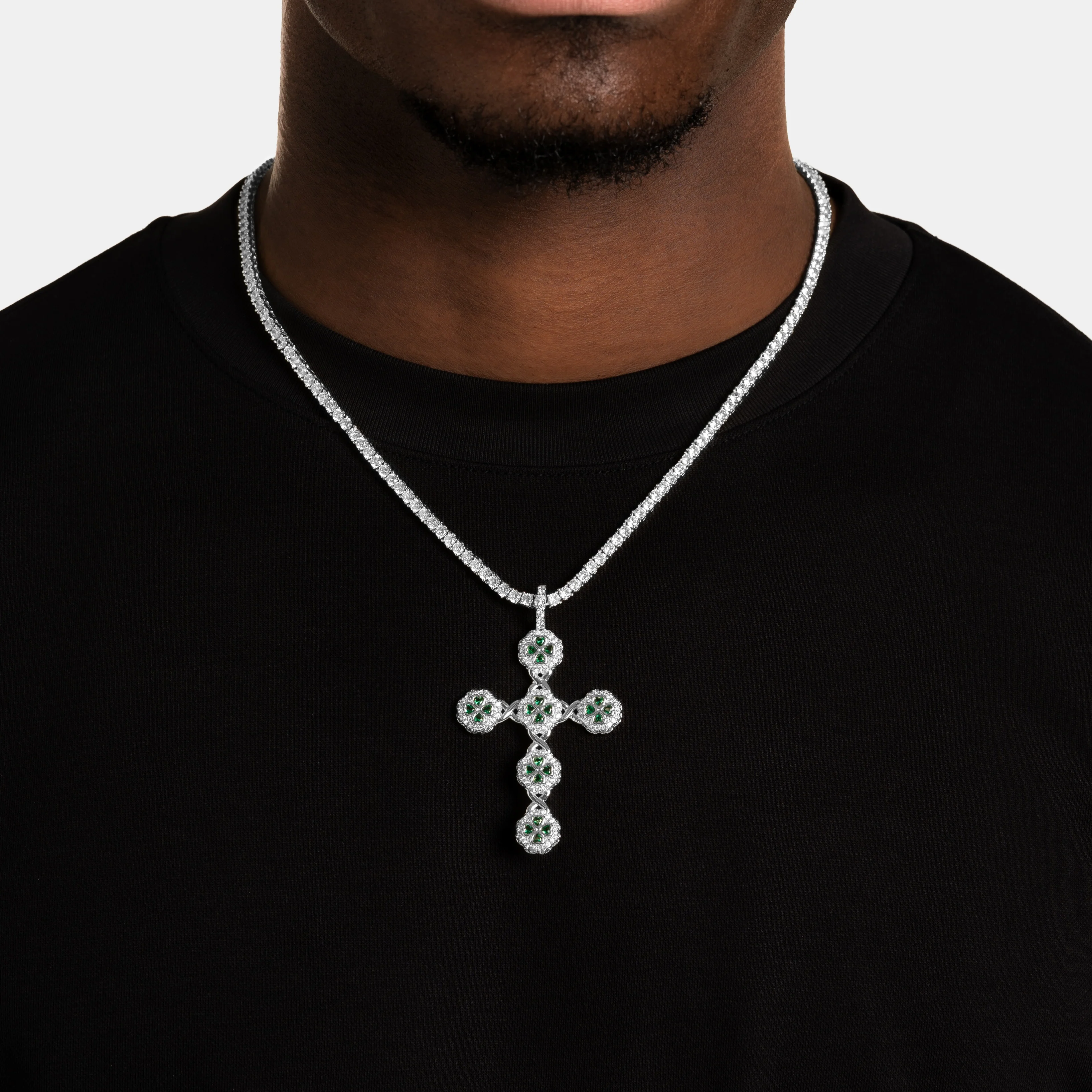 Cloverleaf Cross Pendant - Image 2