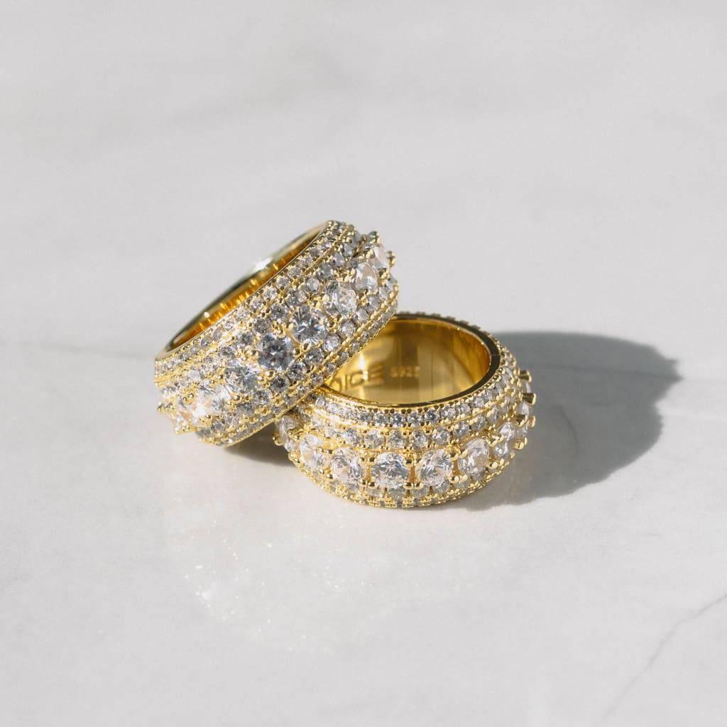 Layered Moissanite Ring Gold Vermeil - Image 4