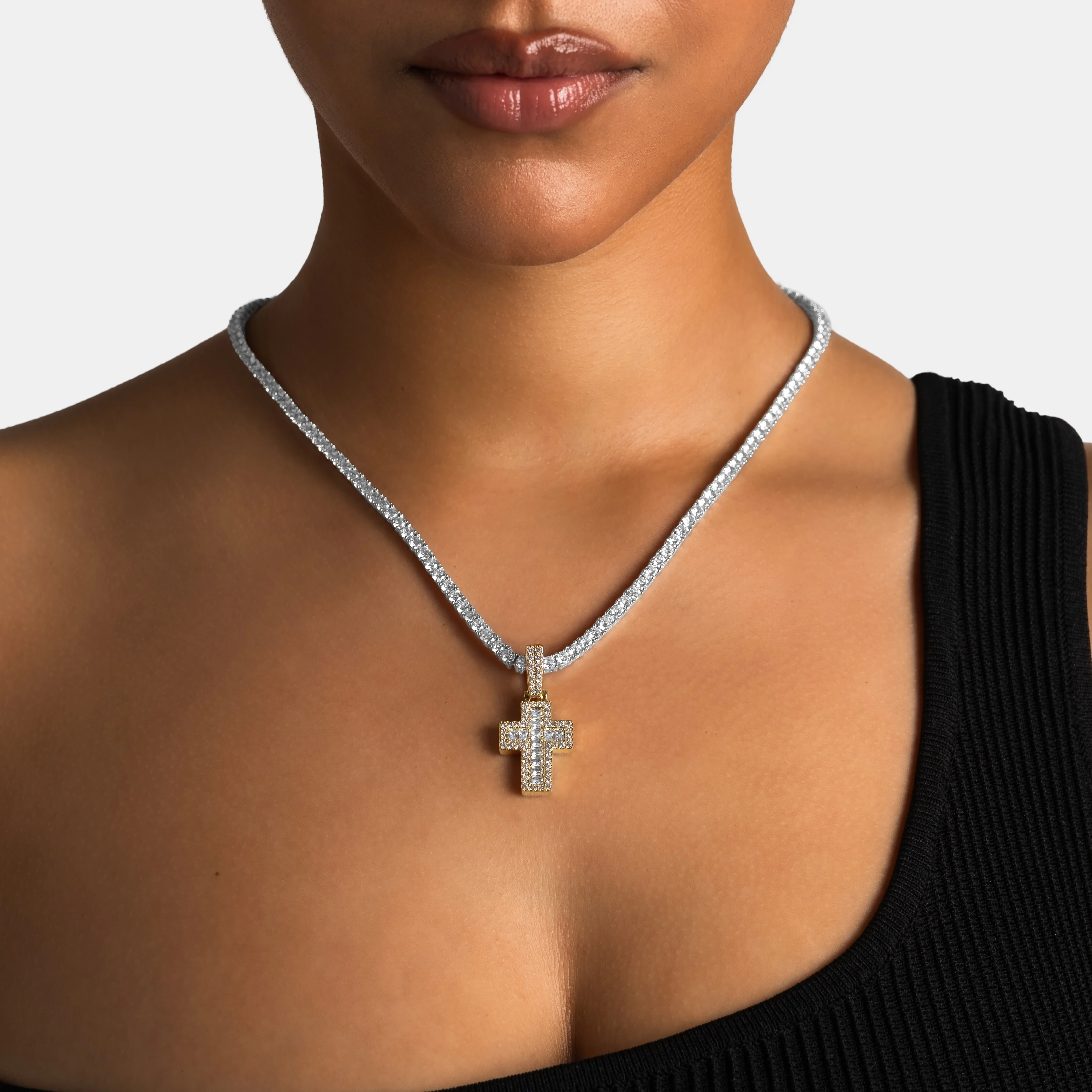 Mini Ascher Cross Pendant Gold - Image 2