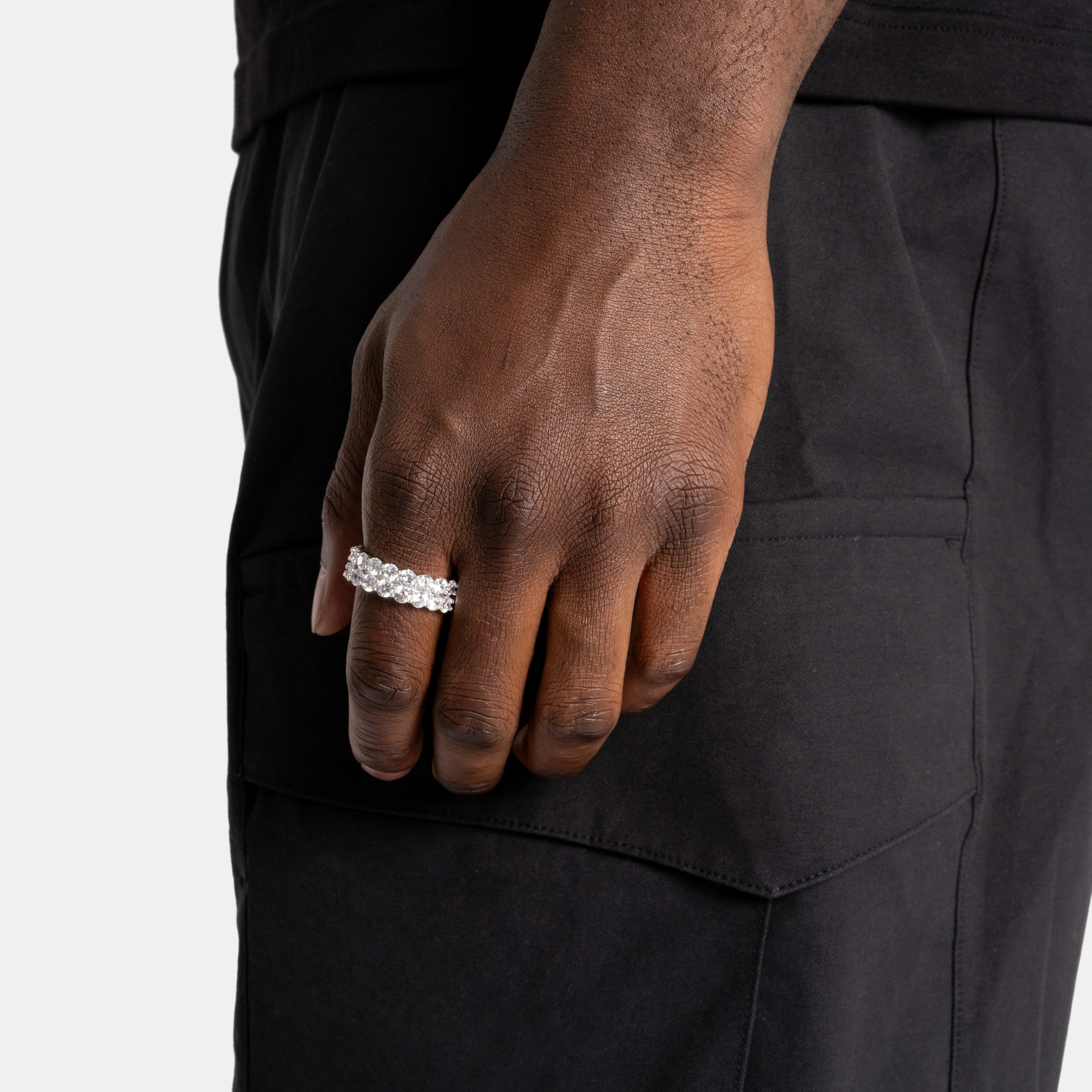 Moissanite Double Tennis Ring - Image 7