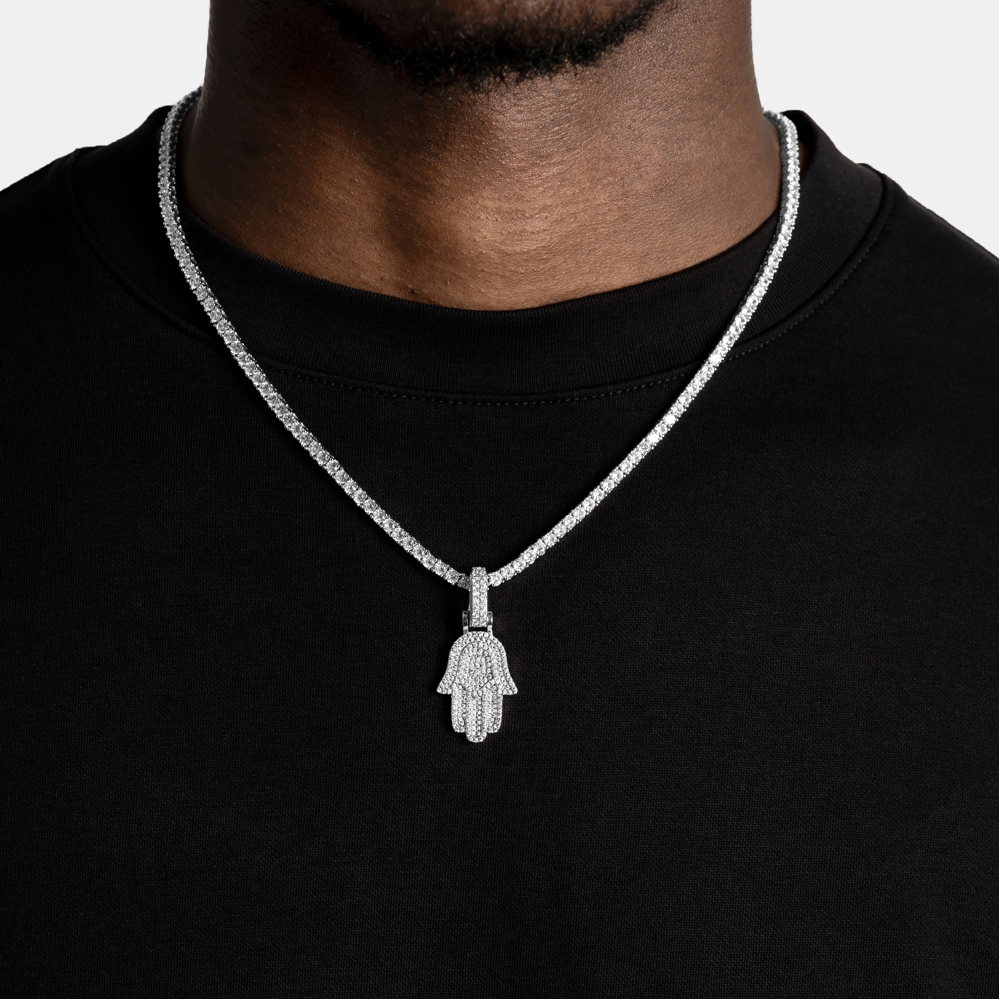 Moissanite Hamsa Pendant - Image 7