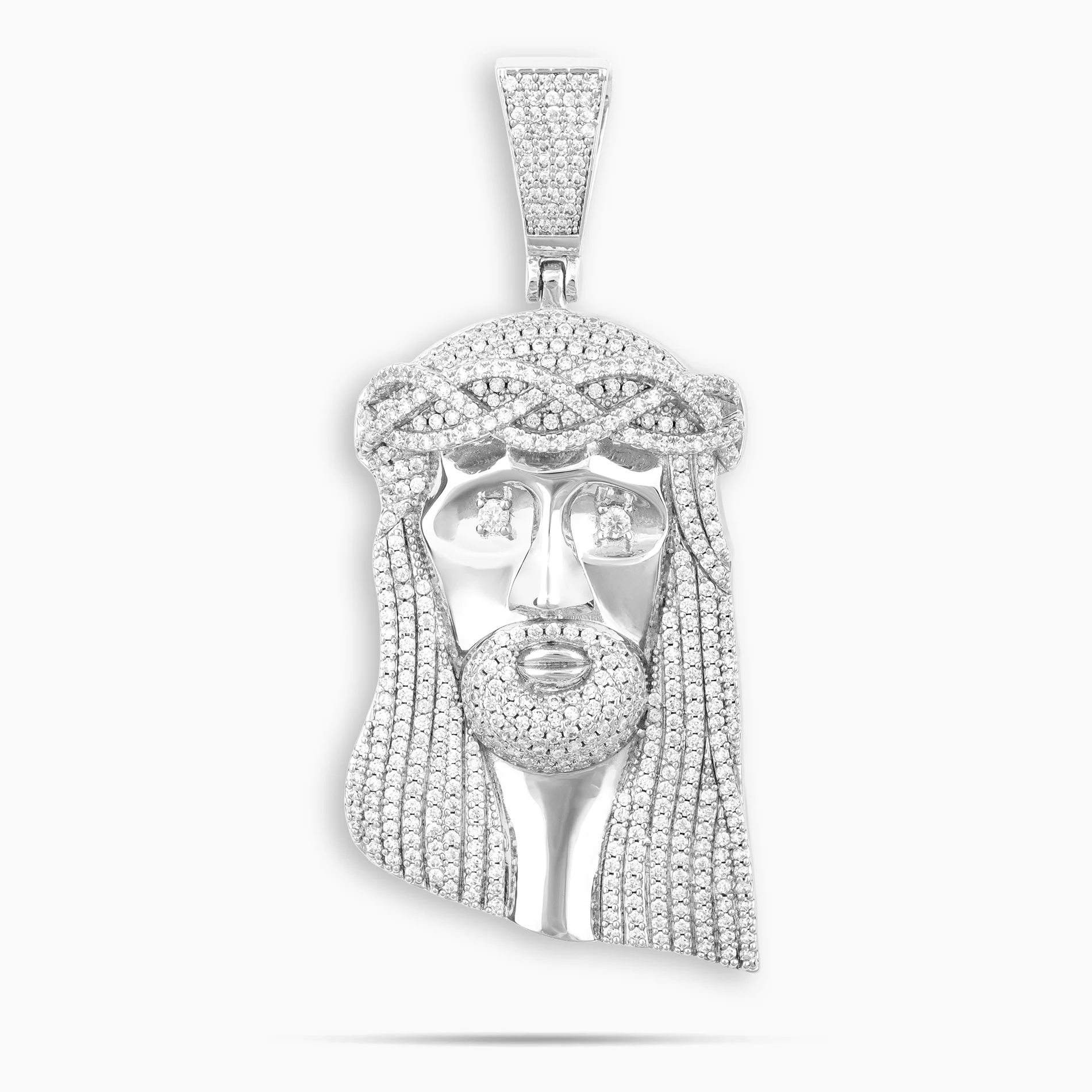 Moissanite Jesus Pendant S925 - Image 2