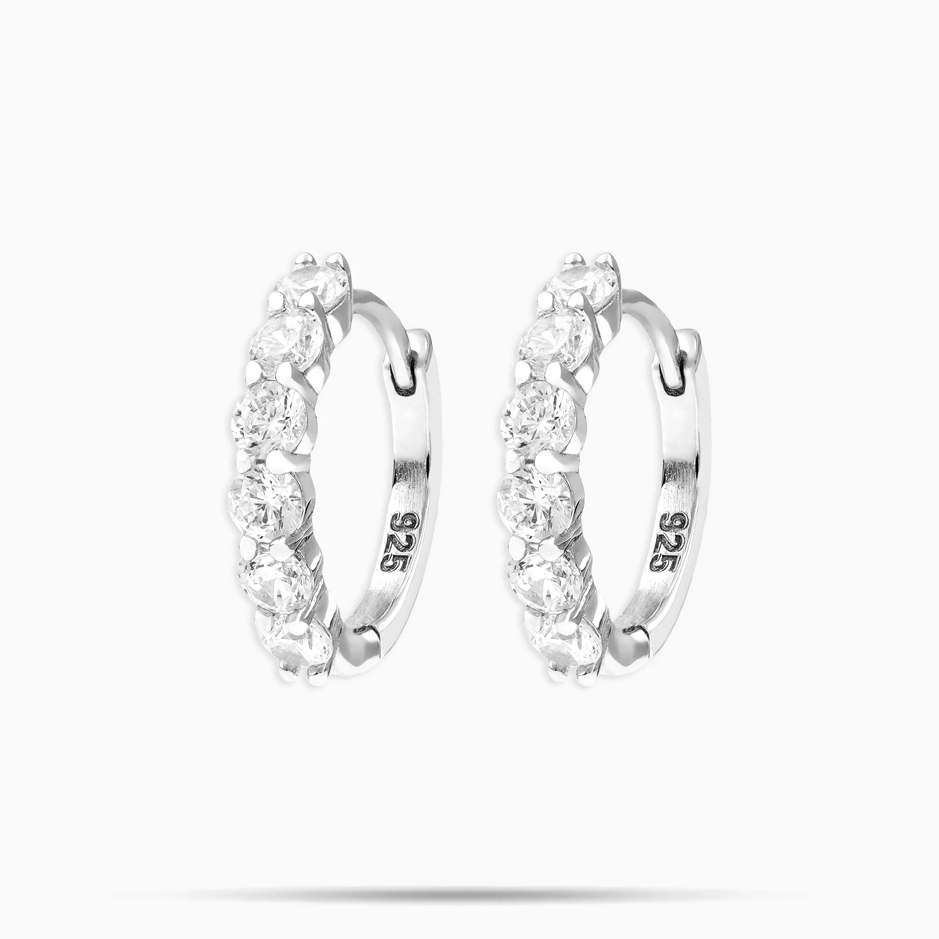 Moissanite Hoop Earrings - Image 2