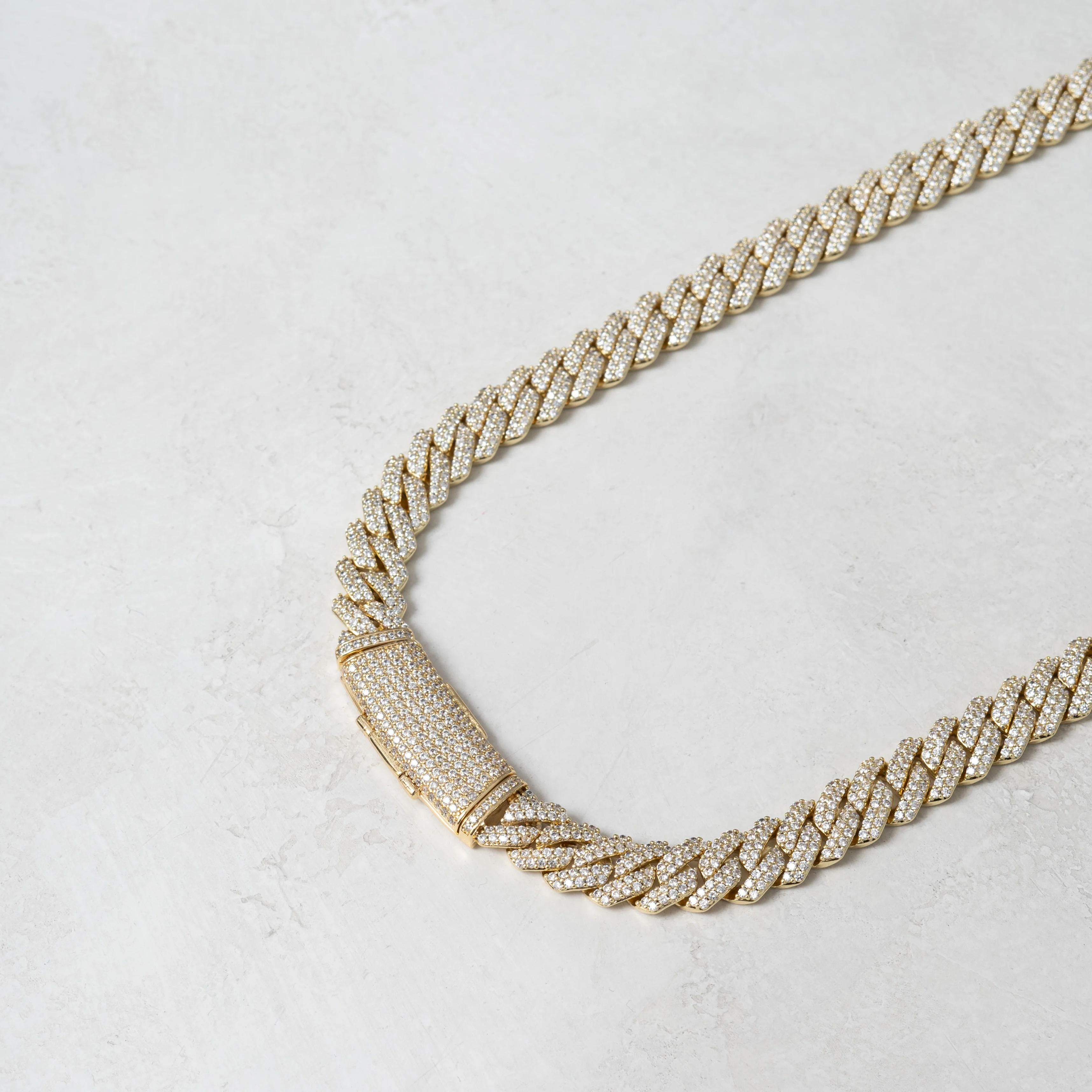 12mm Prong Cuban Chain Gold - Image 6
