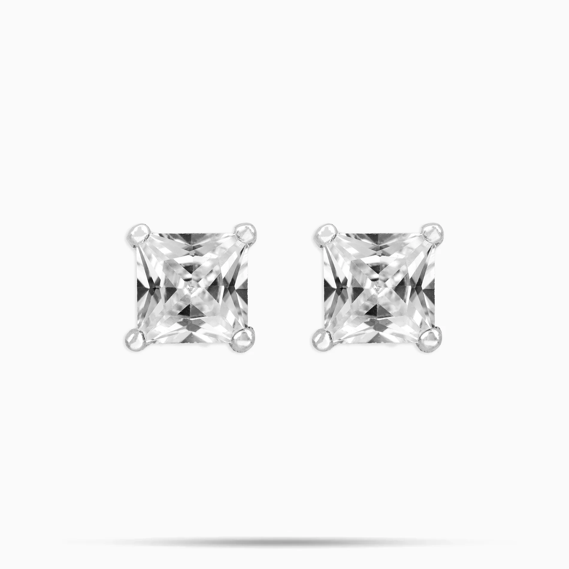 Moissanite Princess Cut Earrings - Image 2