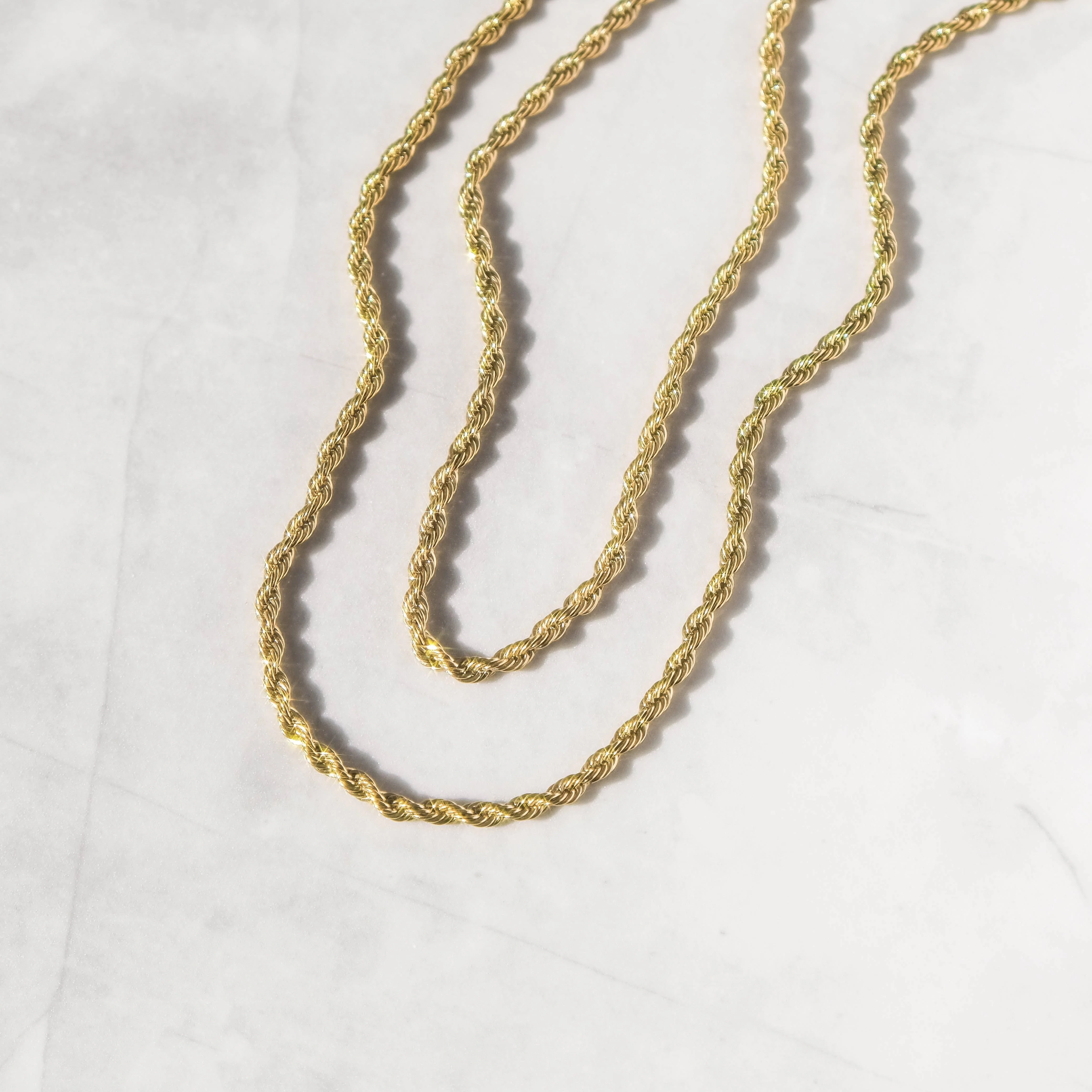 3mm Rope Chain Gold - Image 4