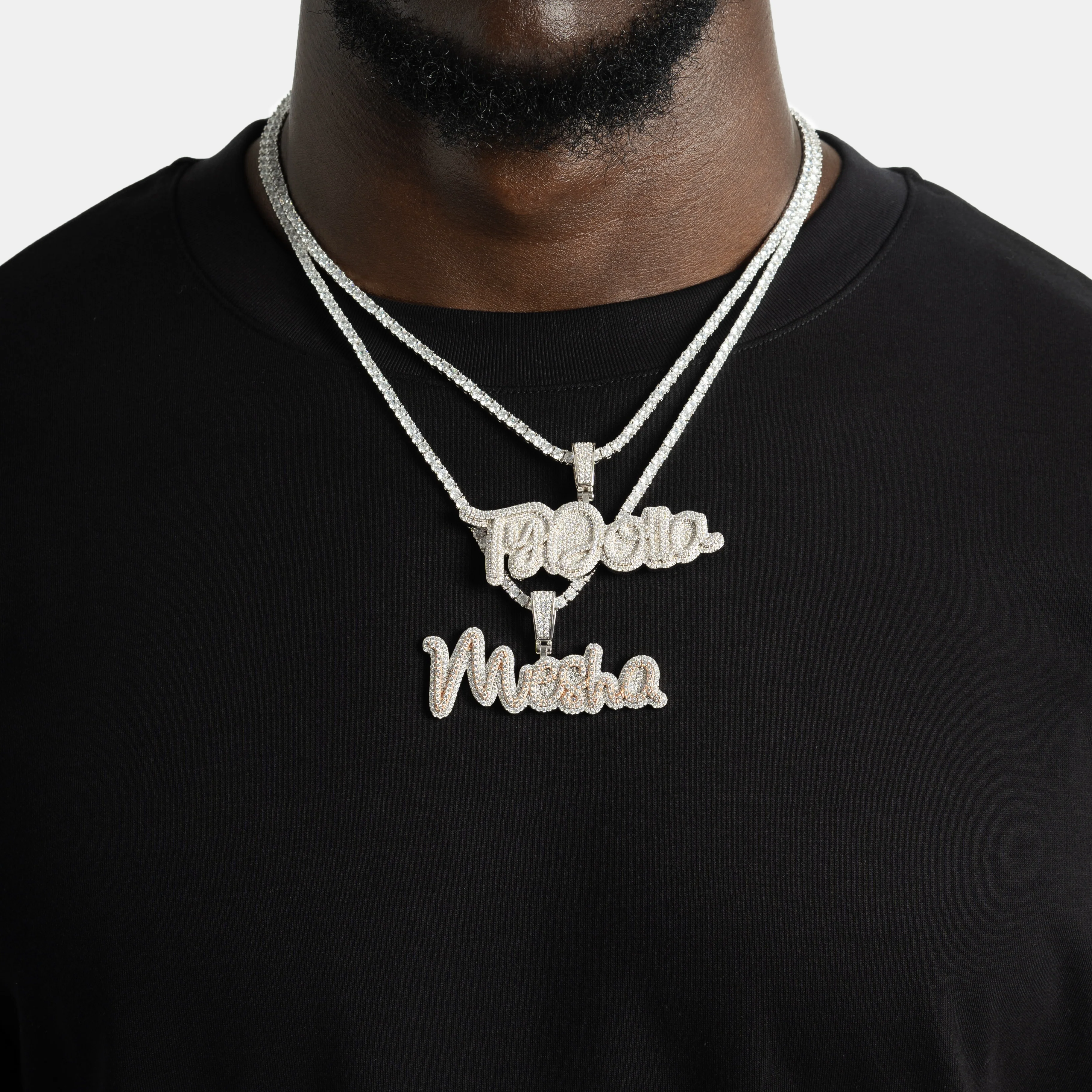 Script Custom Letter Pendant - Image 3
